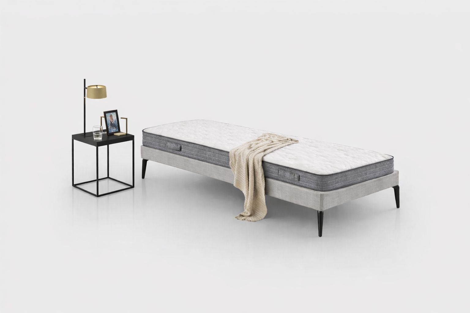 Mars Low Profile Foam Mattress – Quilted Fabric Cover with Firm Support (200x90cm)