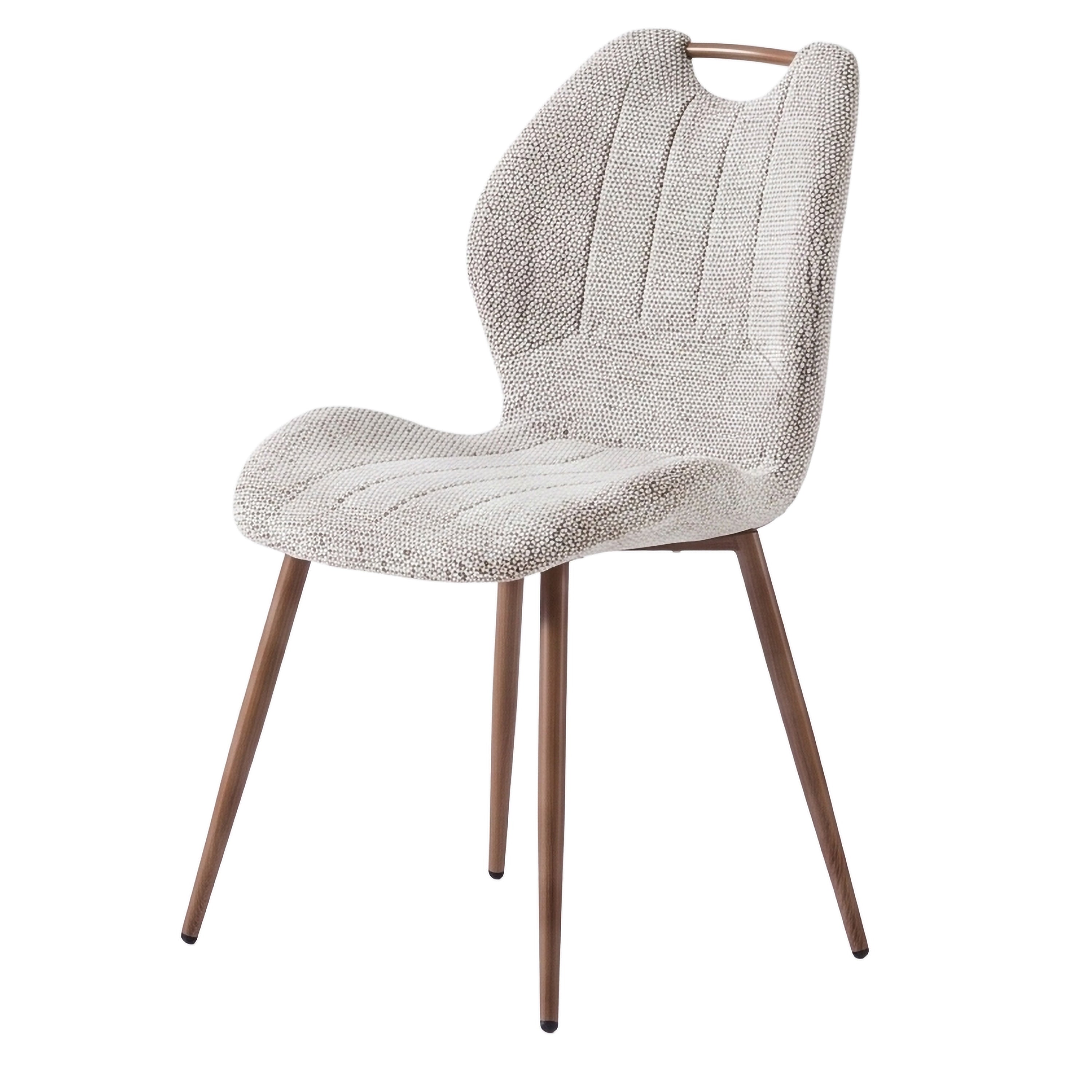 Turin Walnut Dining Set with Latte Chairs