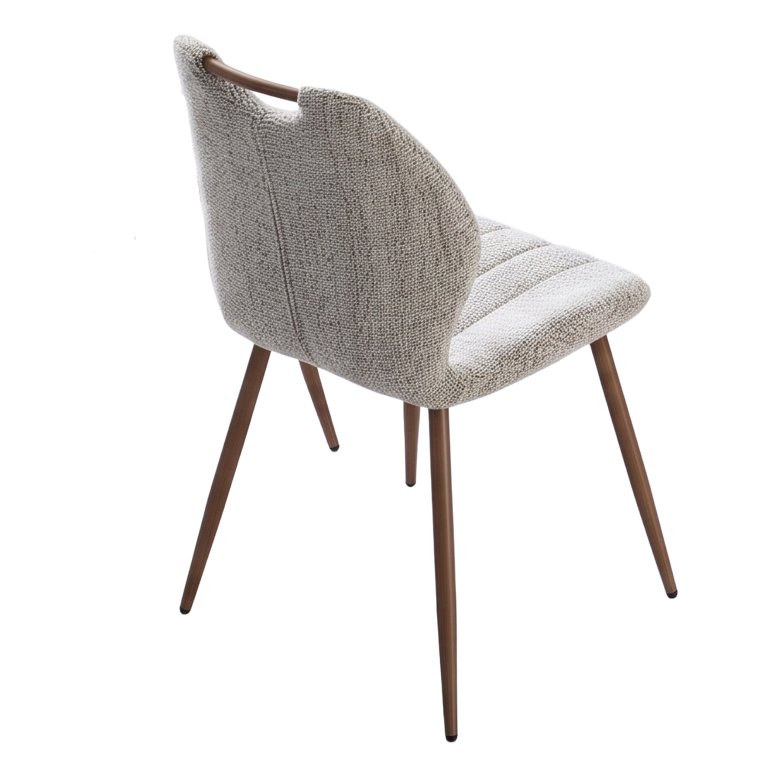 Turin Walnut Dining Set with Latte Chairs