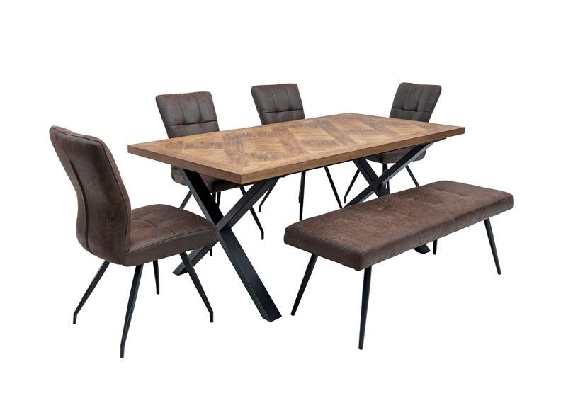 Eden Dining Table W/Sabina Chairs/Bench