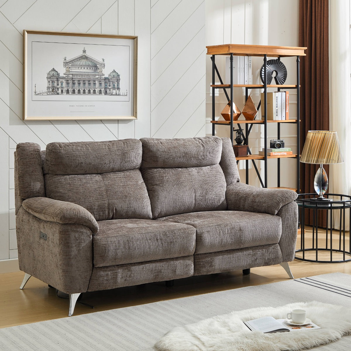 Monroe Electric 3 Seater Stone