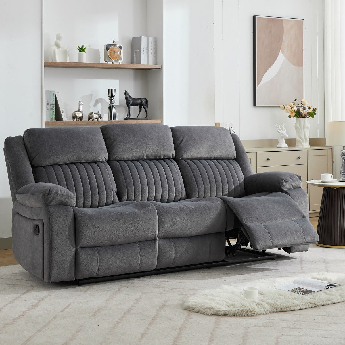 Morgan 3 Seater Recliner Slate Grey