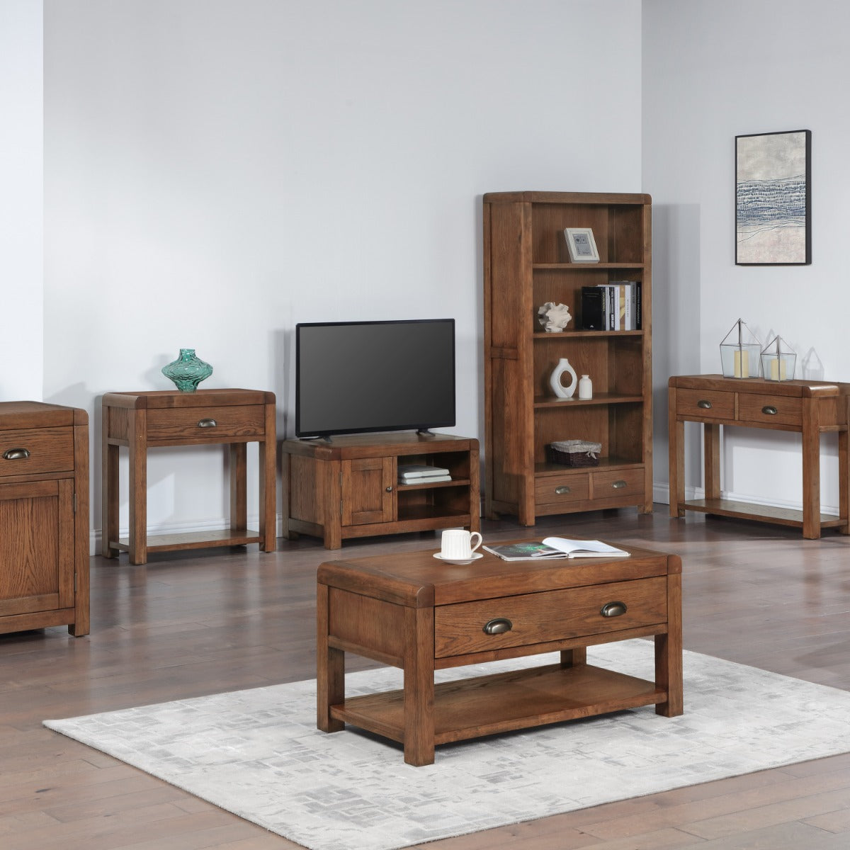 Oakridge Dark Oak Coffee Table With 1 Drawer