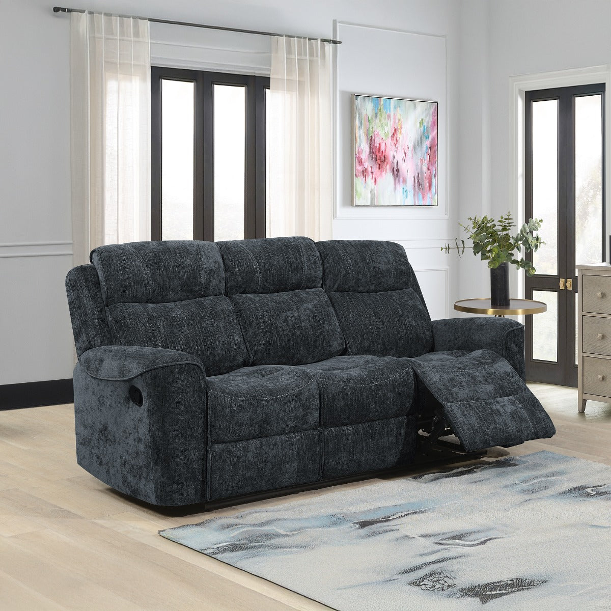 Sandhurst 3 Seater Recliner Dark Grey