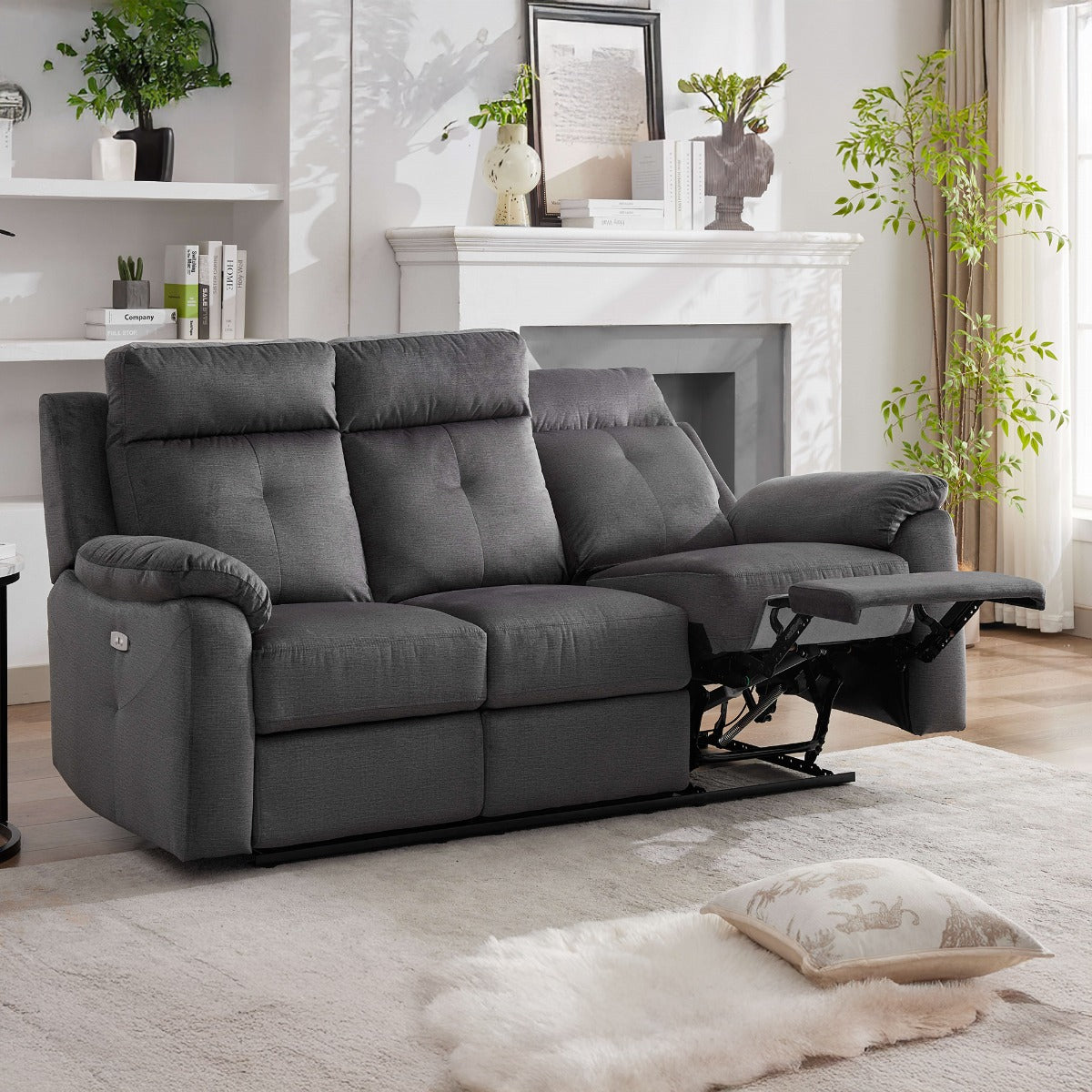 Palermo 3 Seater Electric Recliner Anthracite