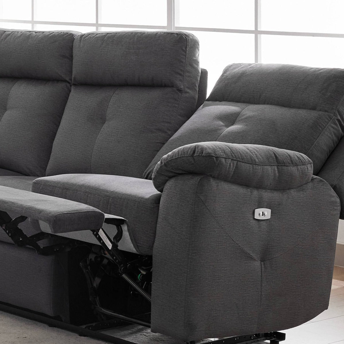 Palermo 3 Seater Electric Recliner Anthracite
