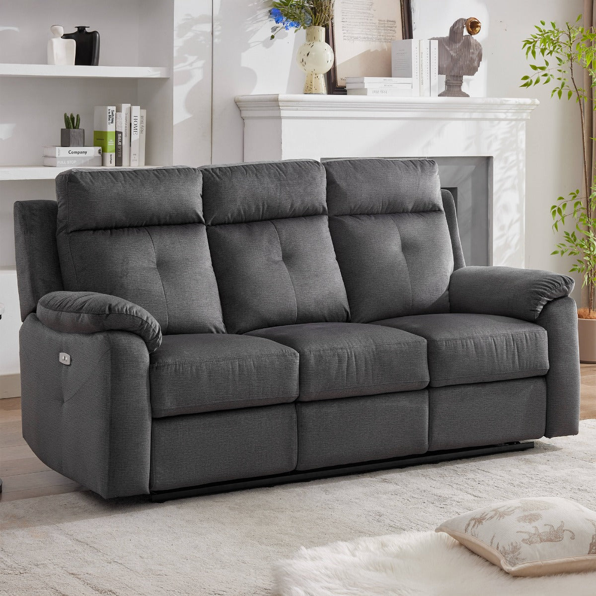 Palermo 3 Seater Electric Recliner Anthracite