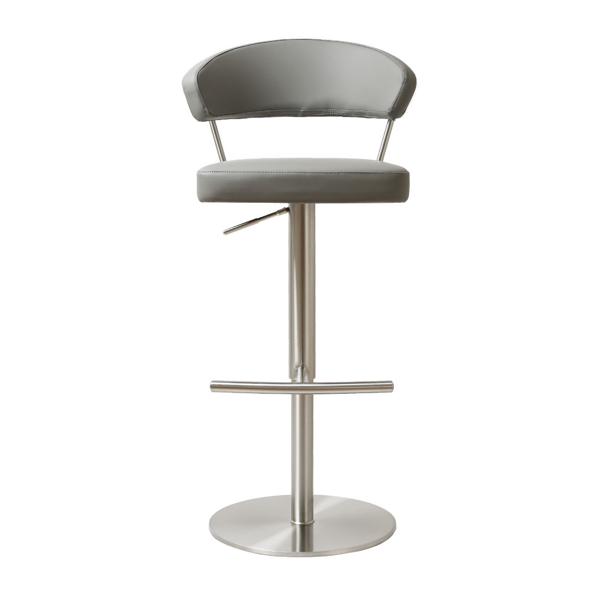 Strata Barstool S/Steel Steel Grey PU