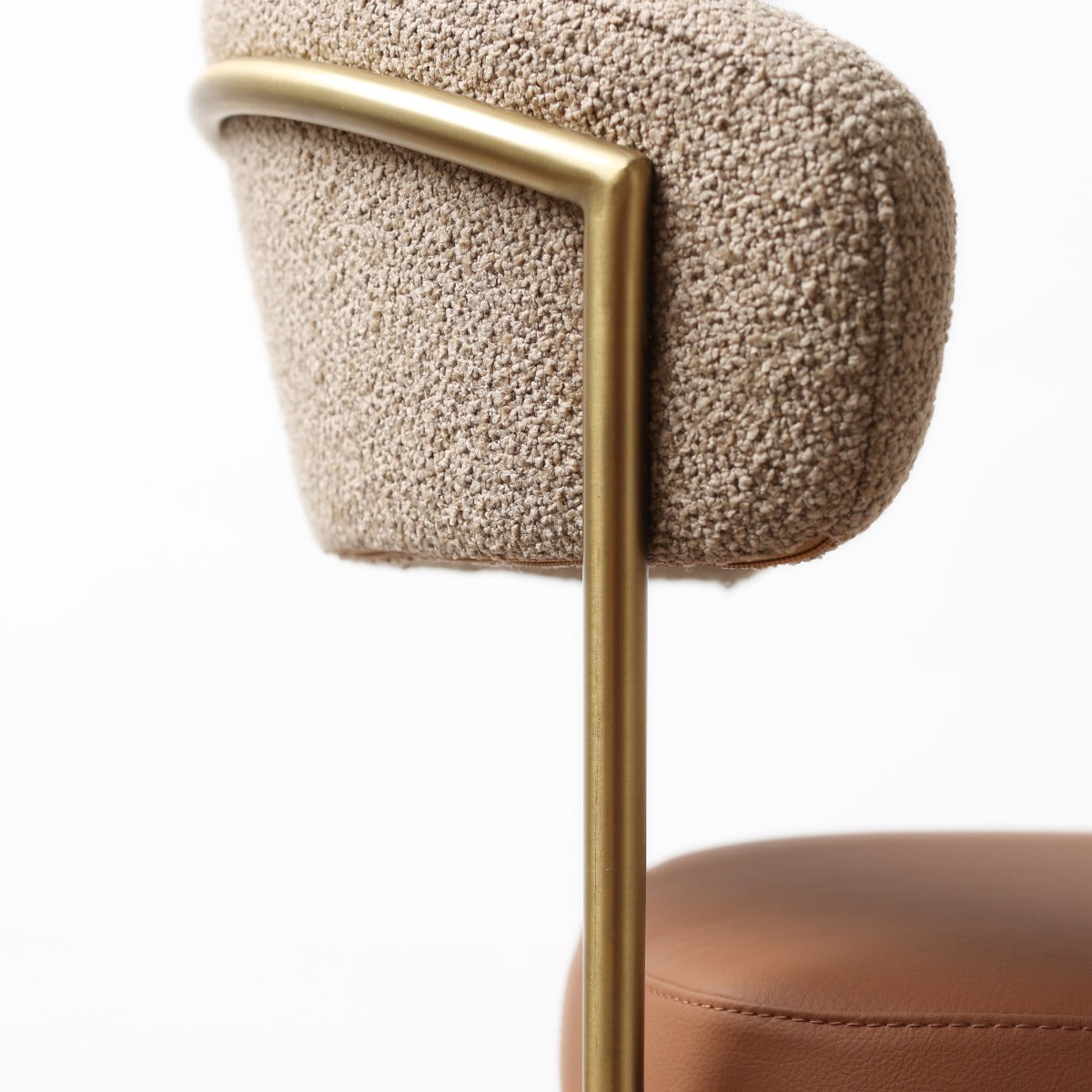 Strata Barstool Gold Saddle Brown Fusion