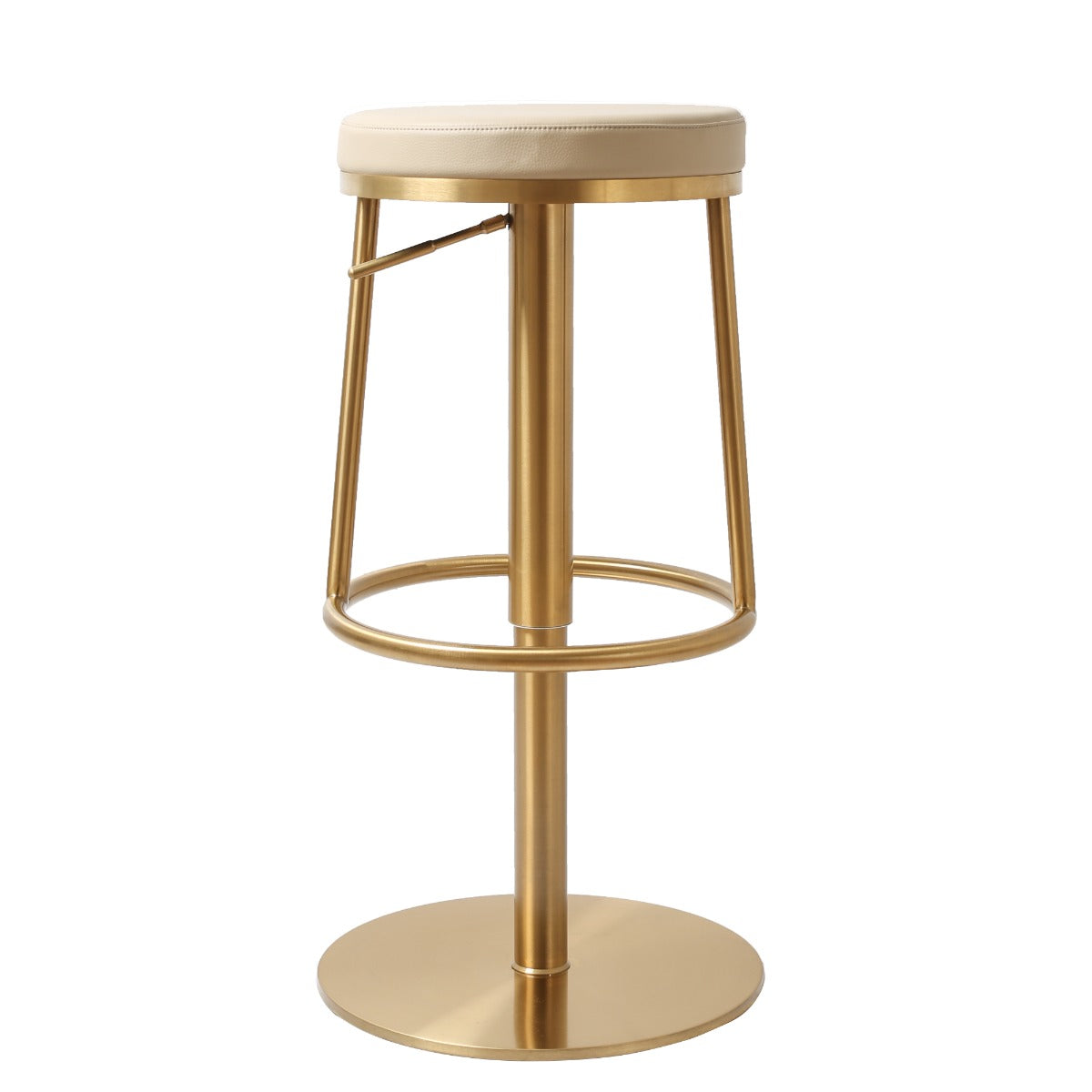Vibe Barstool β Gold Barley PU with Gas-Lift Adjustment