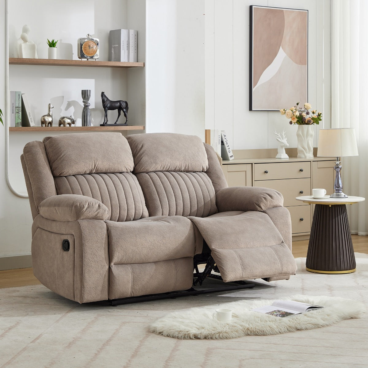Morgan 2 Seater Recliner Taupe