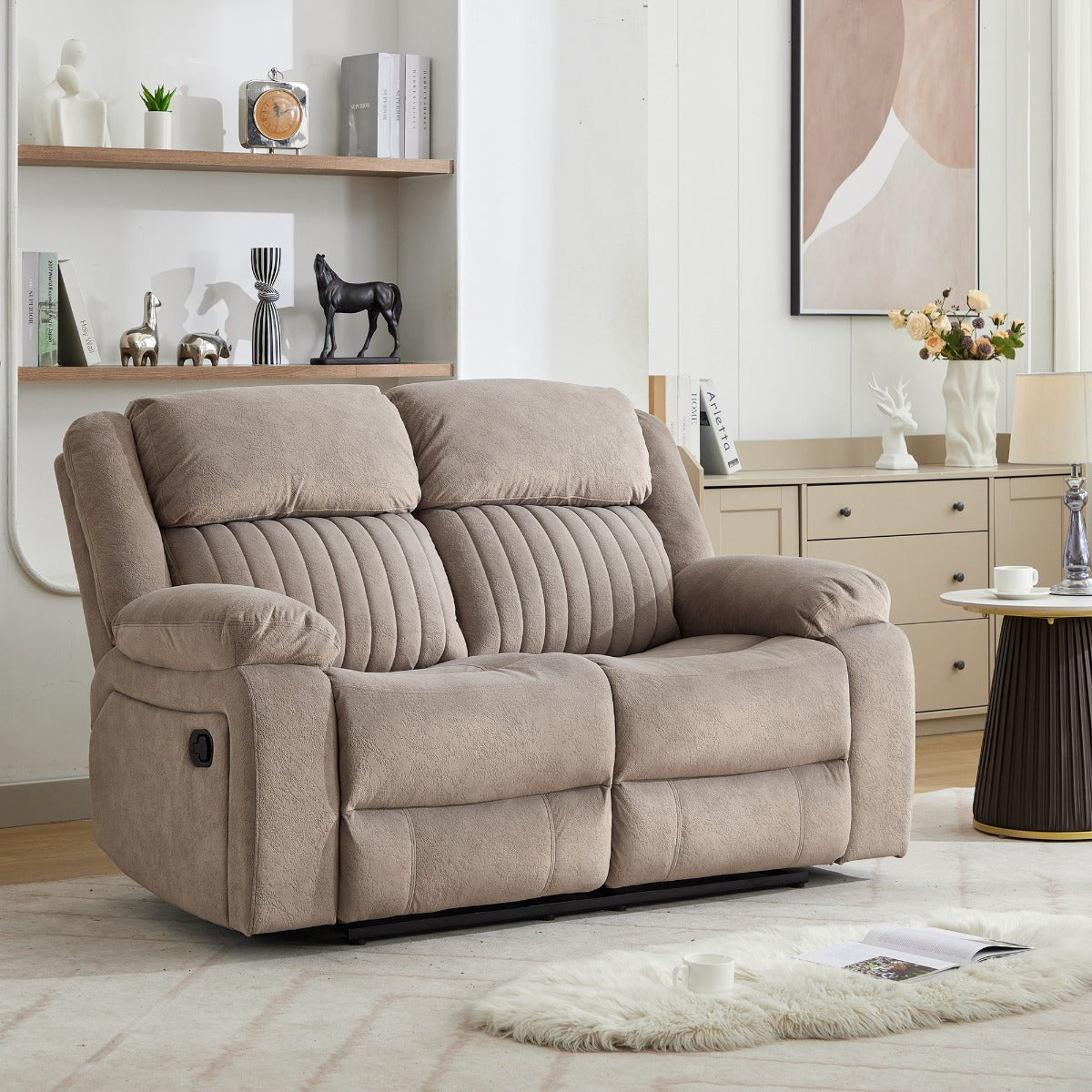 Morgan 2 Seater Recliner Taupe