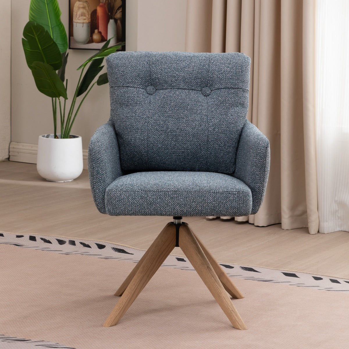 Cotswold Fabric Dining Chair Storm Teal