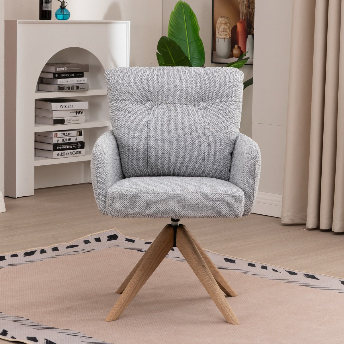Cotswold Fabric Dining Chair Silver Grey