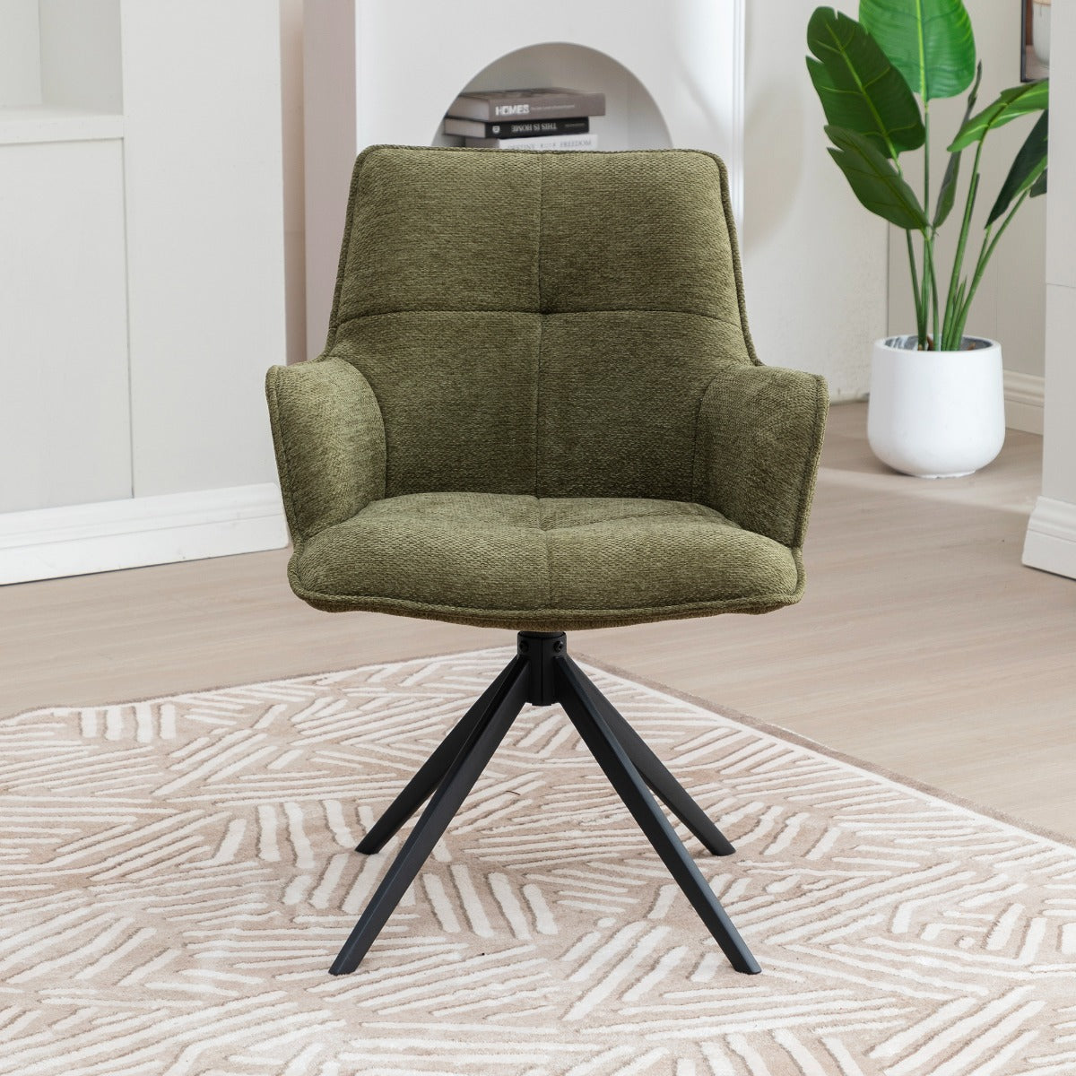 Jacob Dining Chair Green Fabric