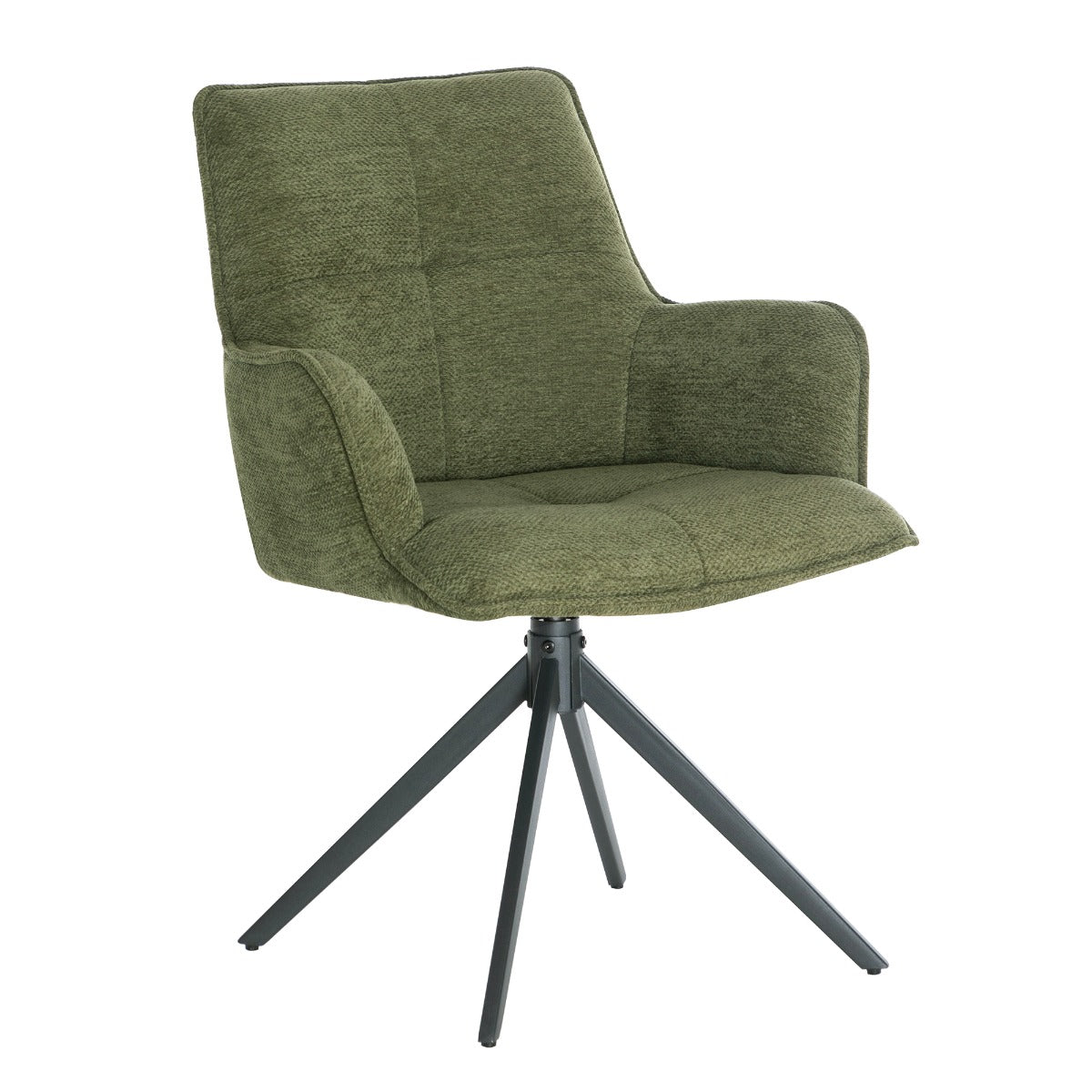 Jacob Dining Chair Green Fabric