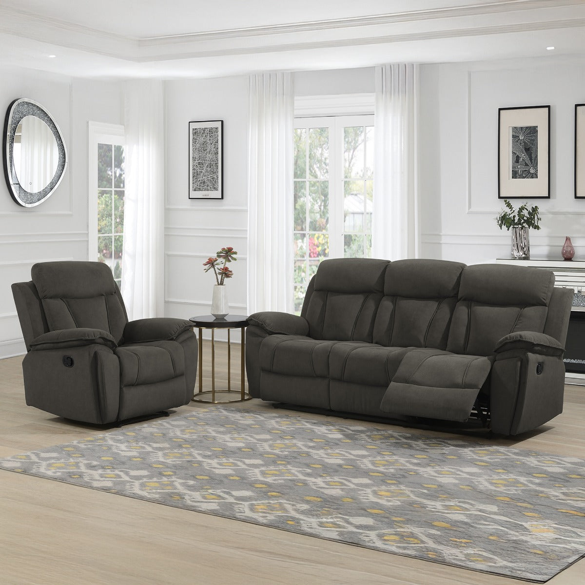 Kensington 3+1+1 Suite Chocolate