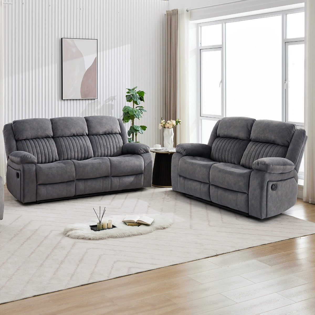 Morgan 3+2 Suite Slate Grey