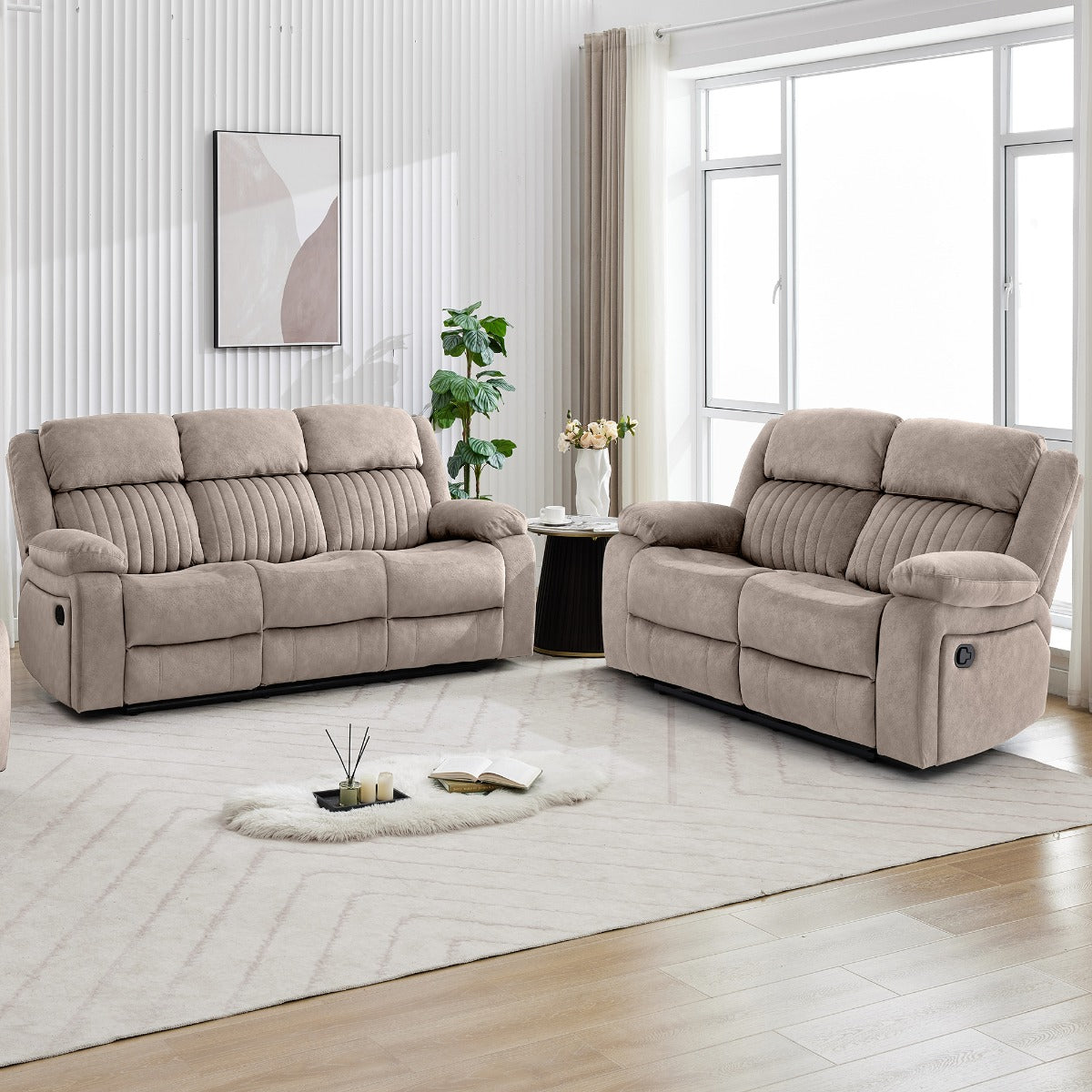 Morgan 3+2 Suite Taupe