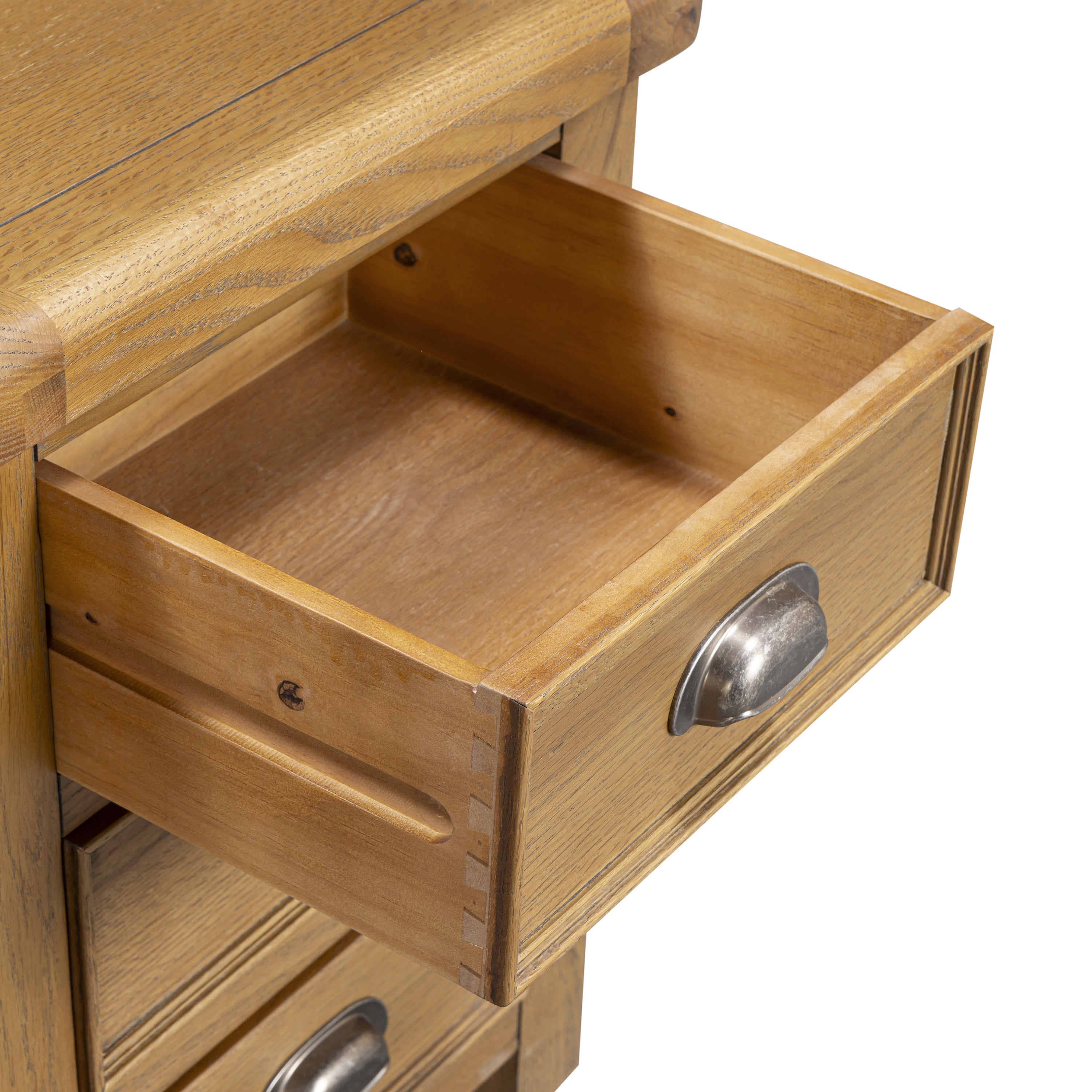 Dorchester Oak 3 Drawer Bedside Table