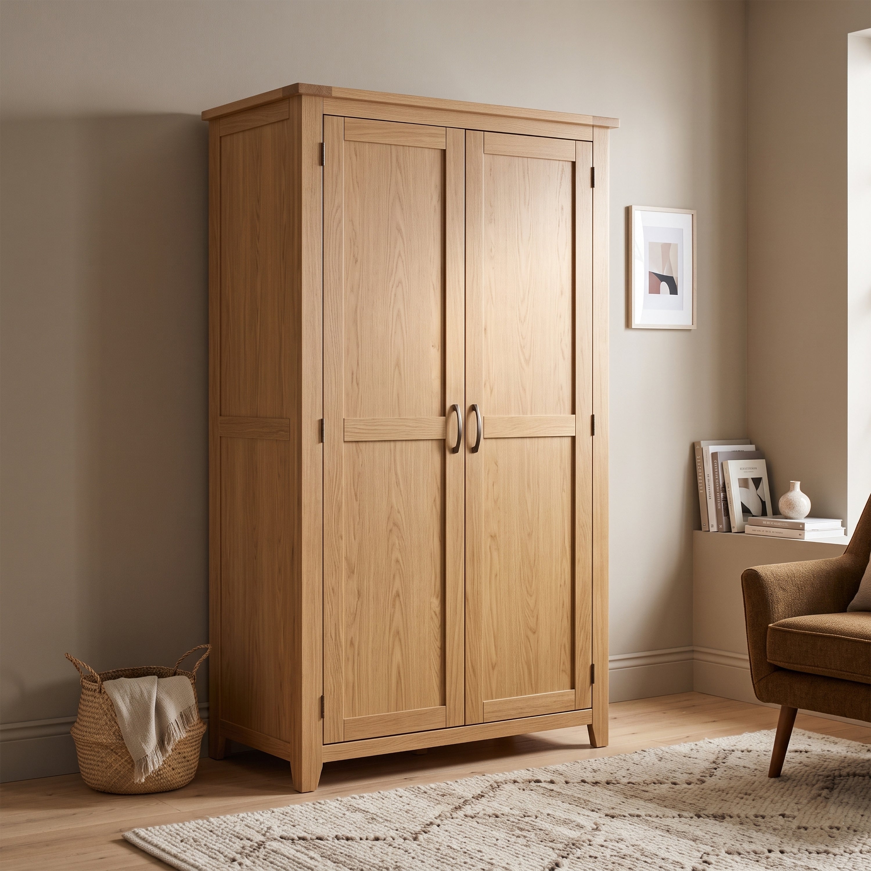 Dorchester Oak Double Robe with 2 Drawer