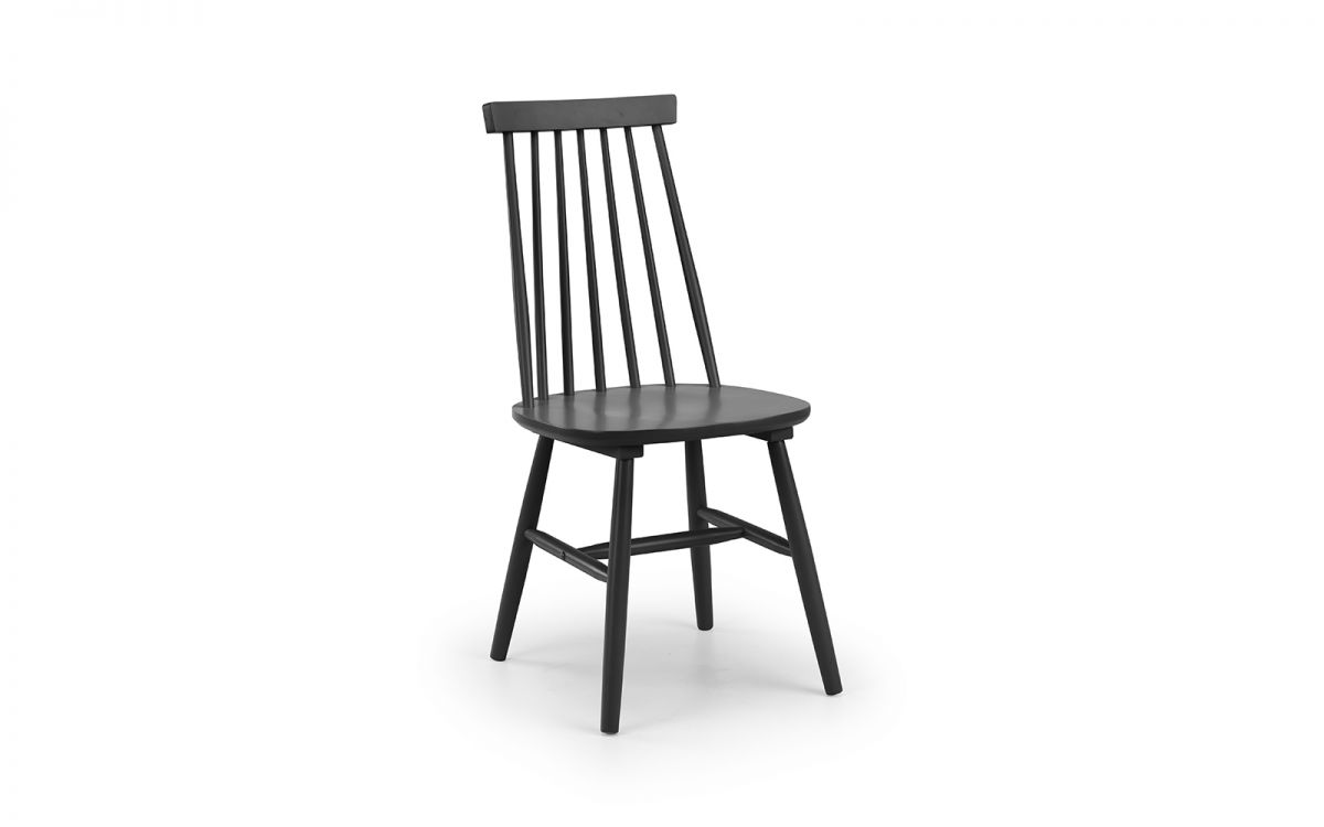 Alassio Spindle Back Dining Chair - Black | Timeless Elegance for Modern Homes