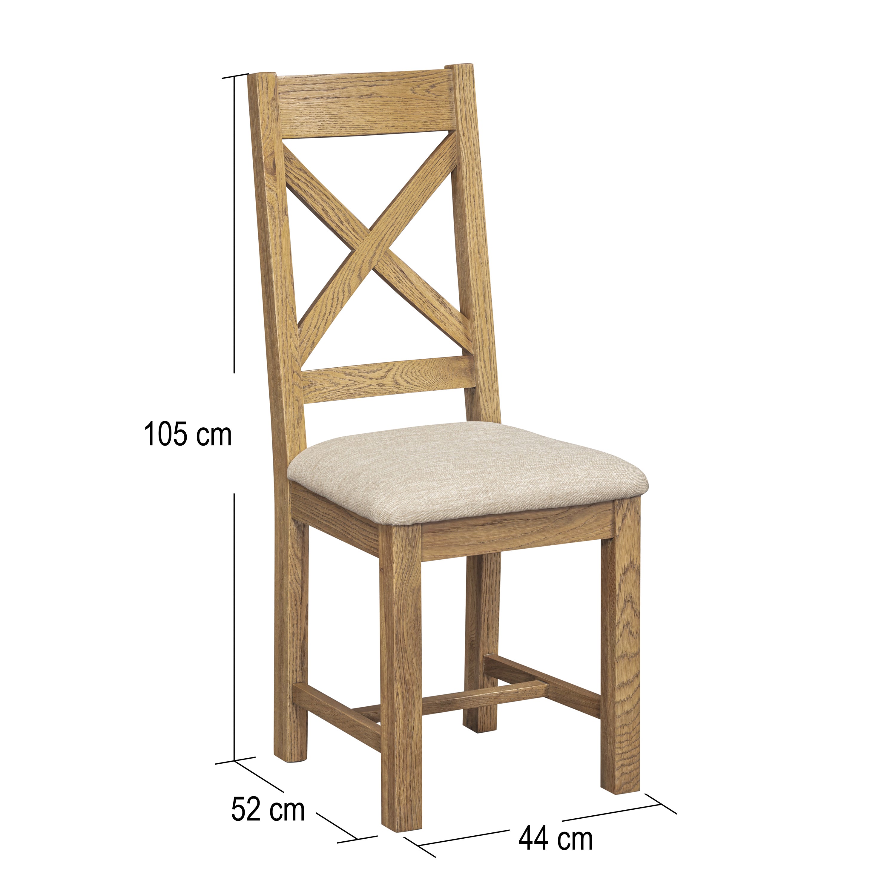 Dorchester Oak Cordoba Cross Back Chair