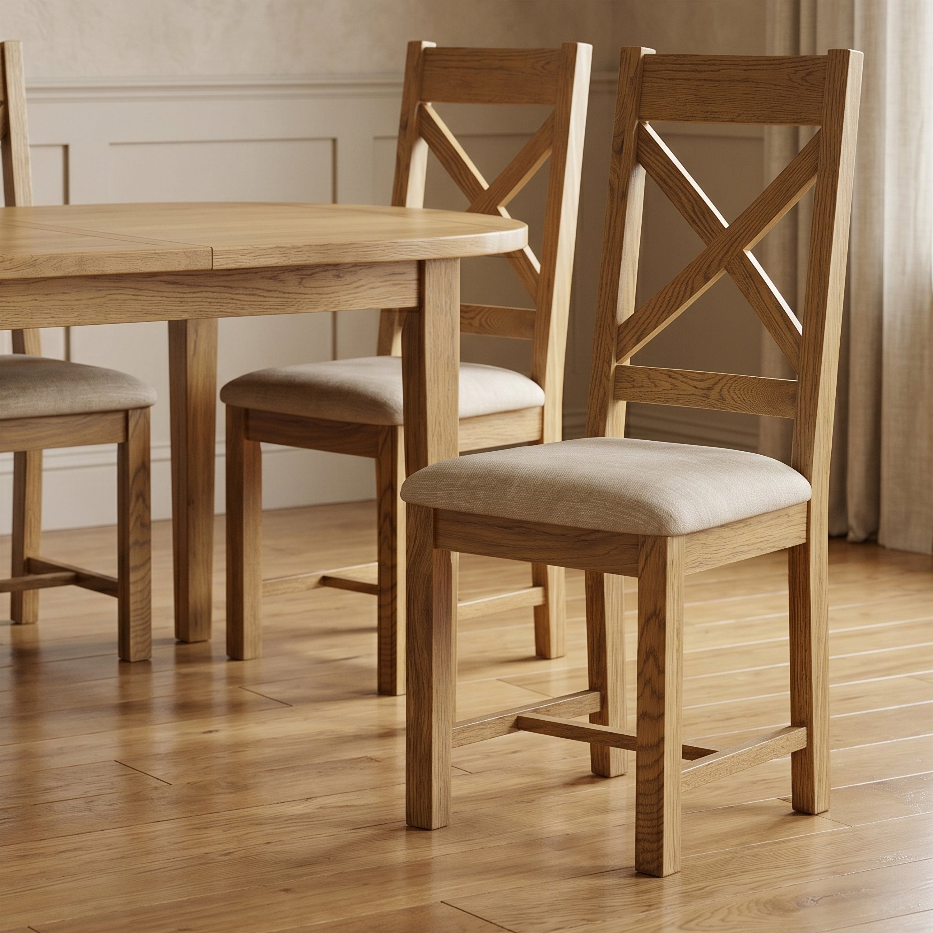 Dorchester Oak Cordoba Cross Back Chair