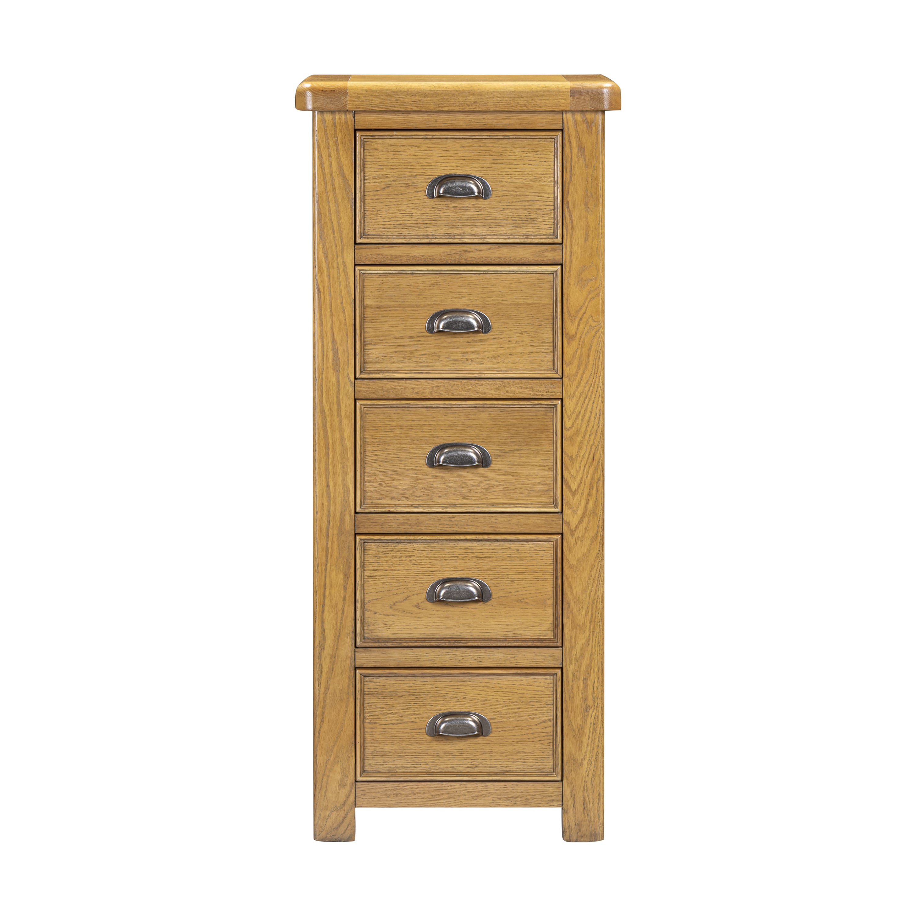 Dorchester Oak 5 Drawer Narrow Chest
