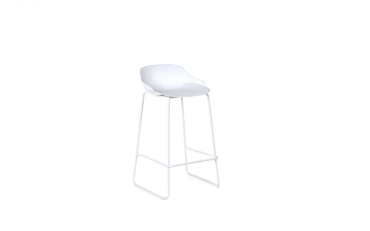 Rocco Stool | Contemporary Chic in White