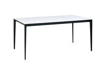 Miami Rectangular Stone Top Dining Table - White Marble | Luxury Dining Furniture