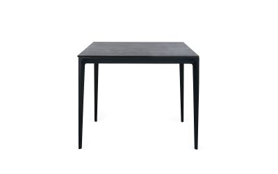 Miami Square Stone Top Dining Table – Slate Grey Sintered Stone & Metal Frame