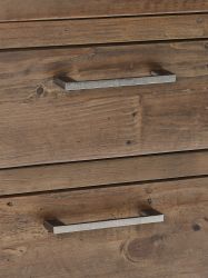 Heritage 3 Drawer Bedside – Distressed Reclaimed Wood with Industrial Style