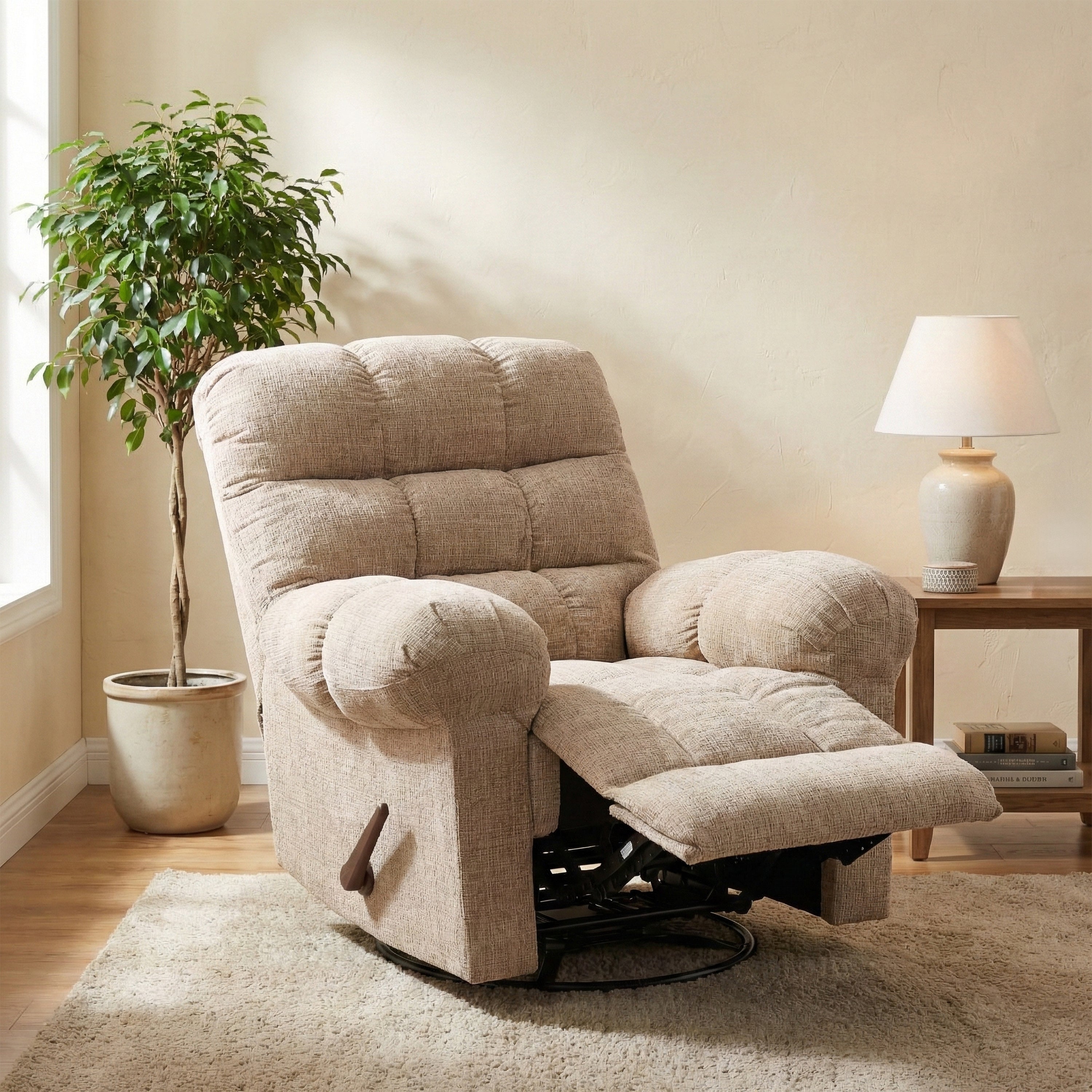 Cloud Swivel Chair Beige