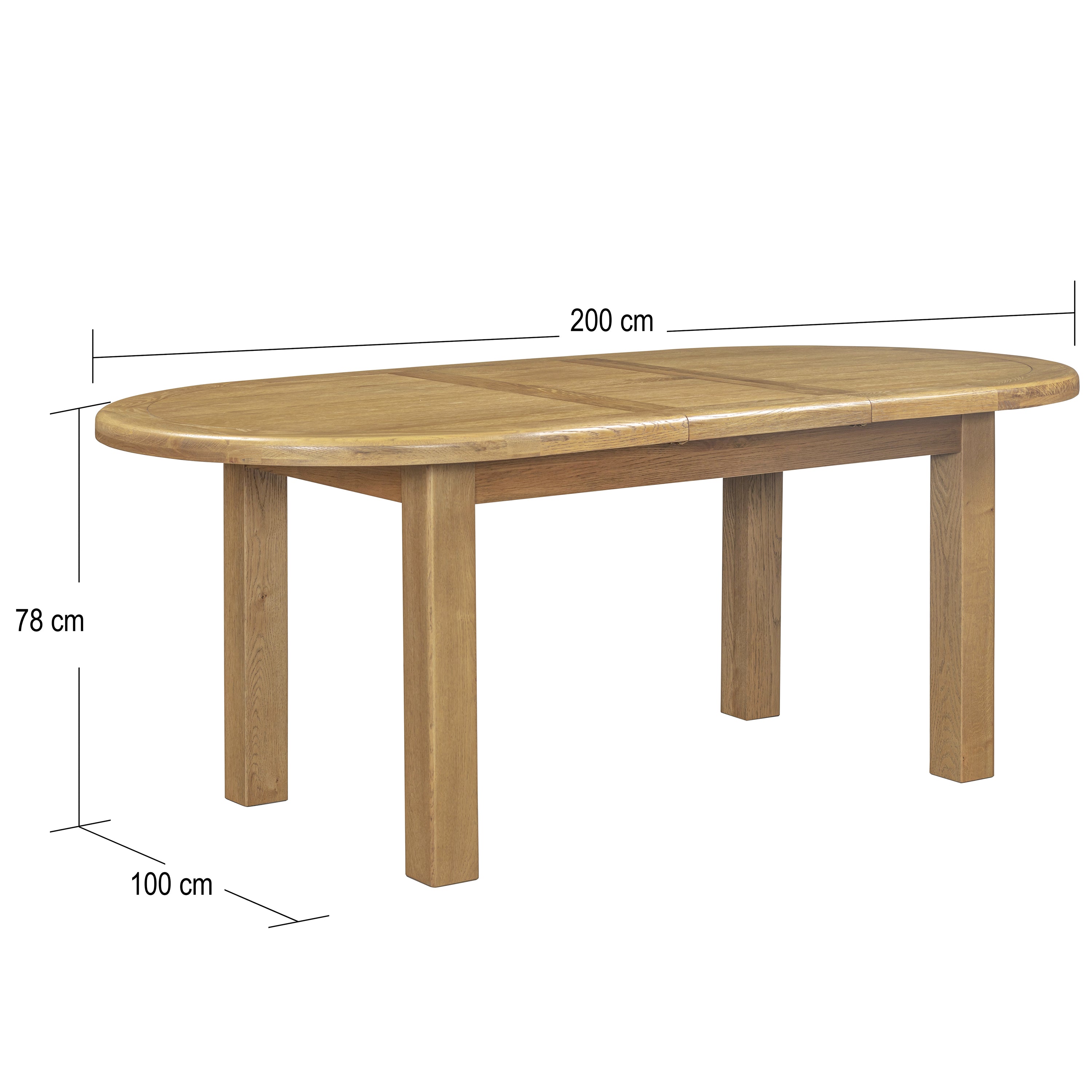 Dorchester Oak 160-200 Oval Extension Table