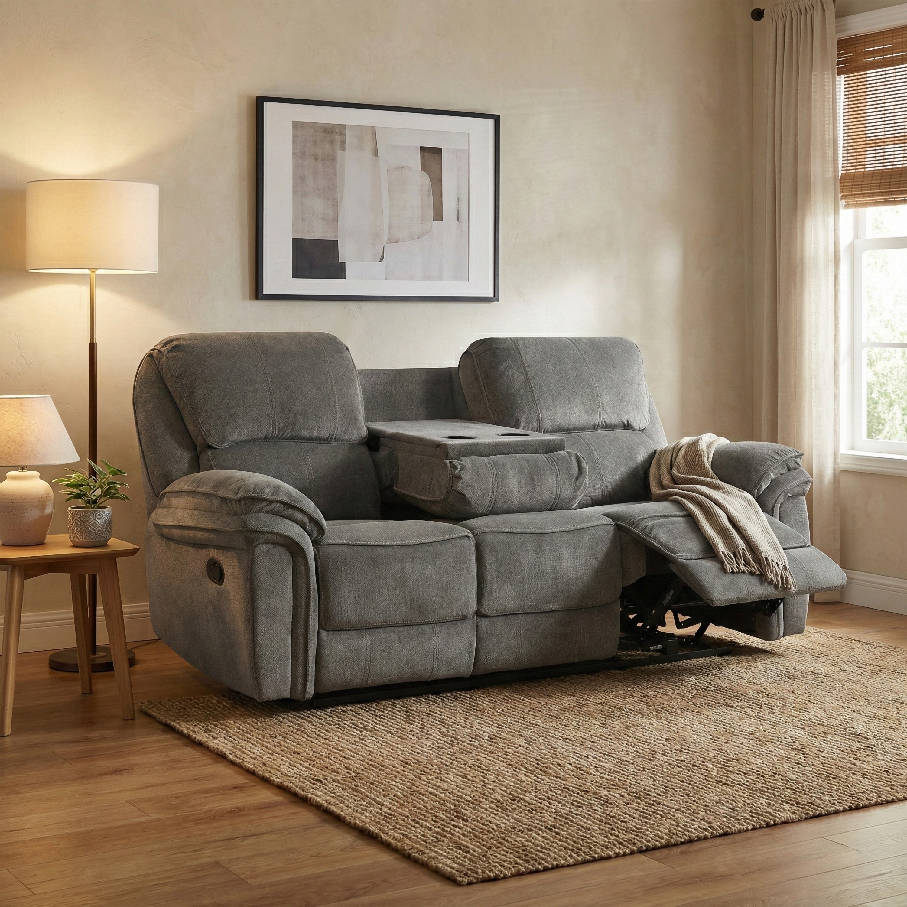 Westbury 3 Seater Manual Recliner Stone