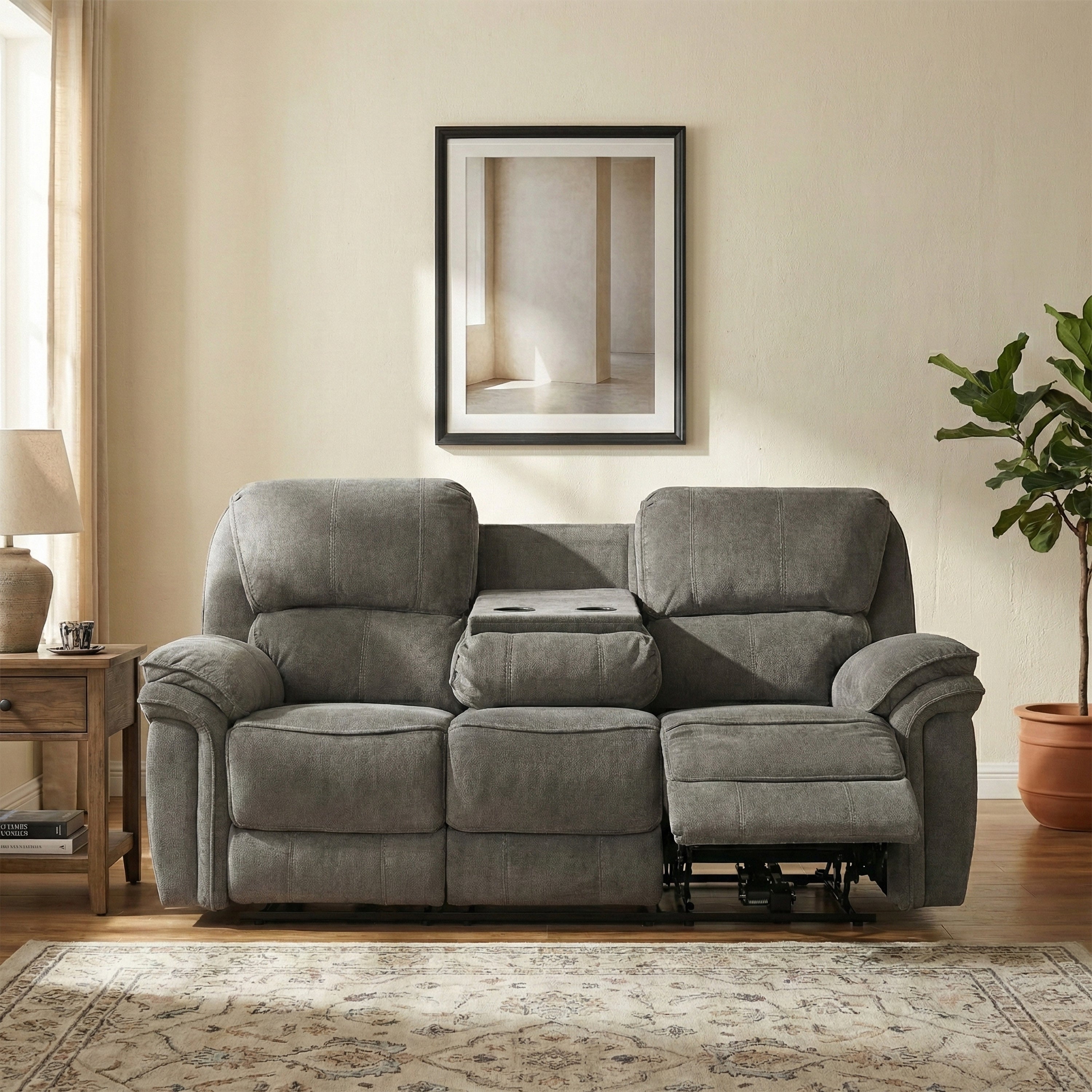 Westbury 3 Seater Manual Recliner Stone