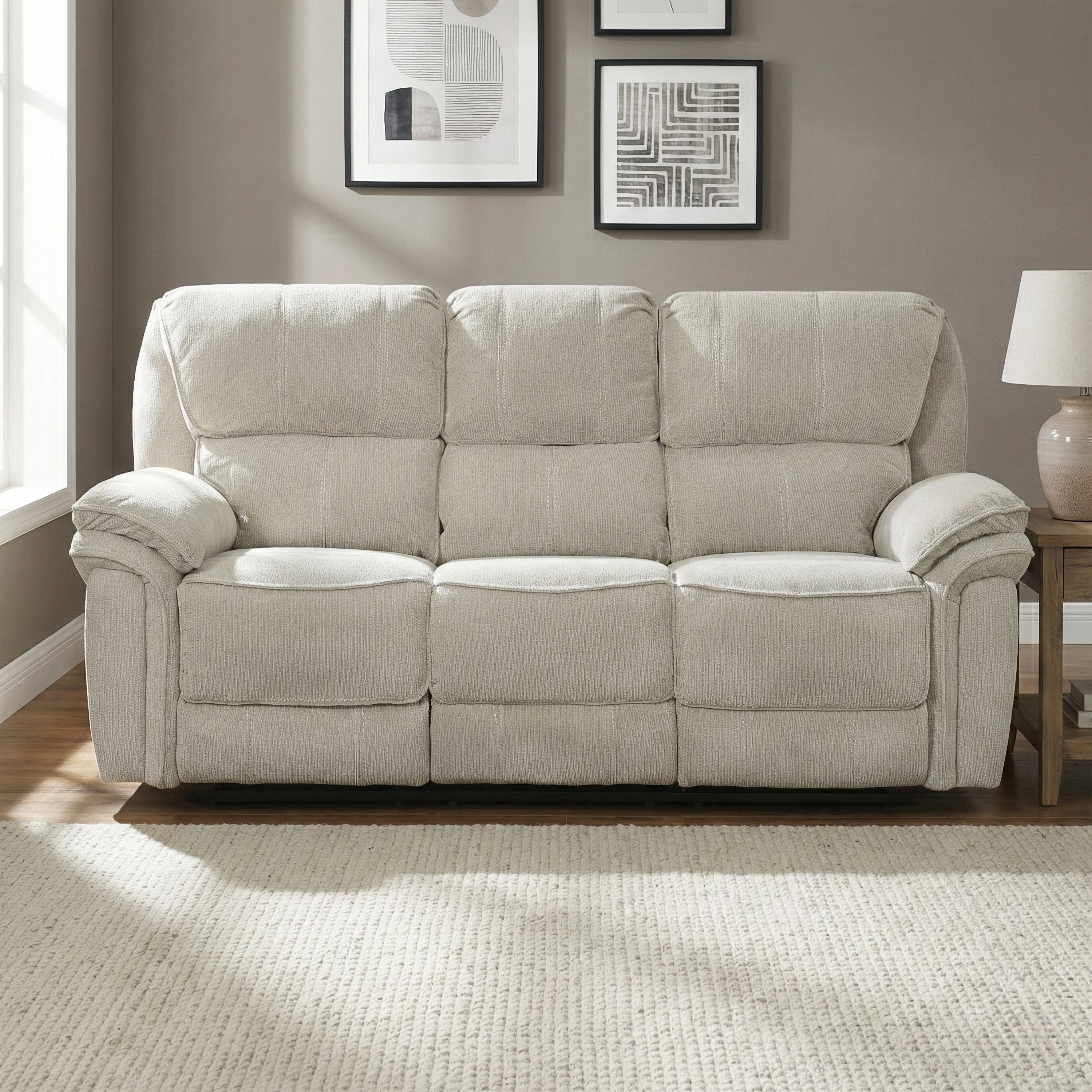 Westbury 3 Seater Manual Recliner Beige