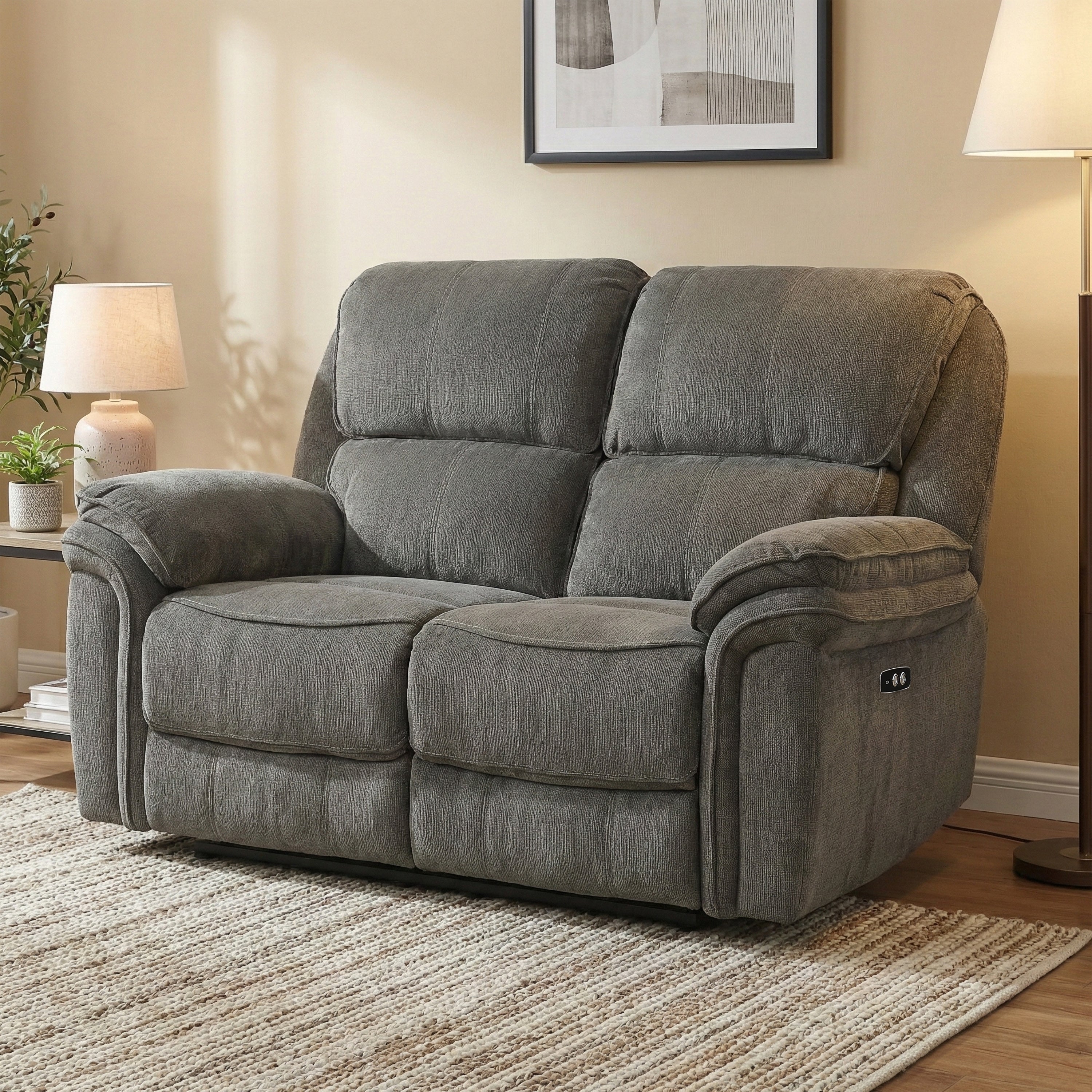 Westbury 2 Seater Electric Recliner Stone