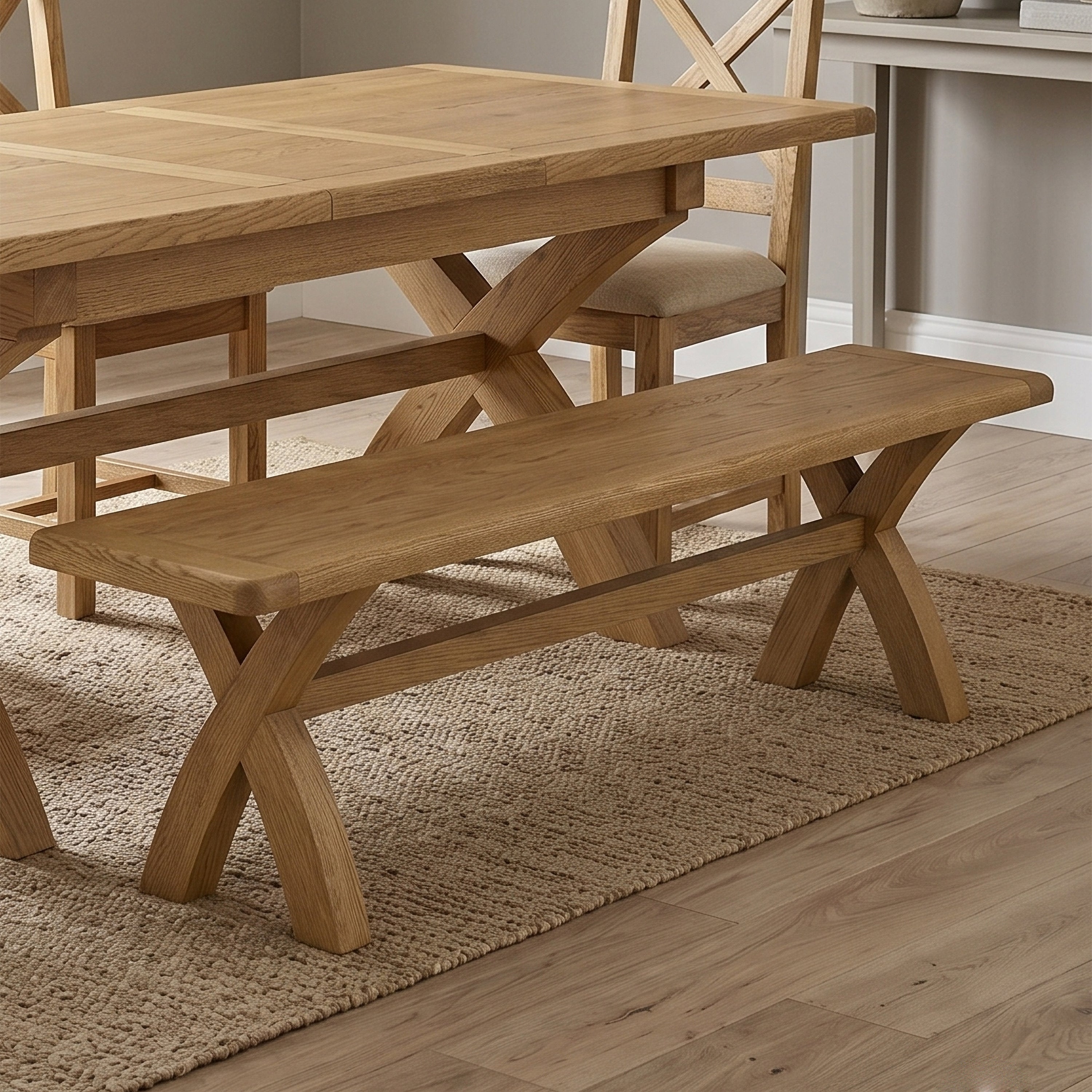 Dorchester Oak 200cm Dining Bench
