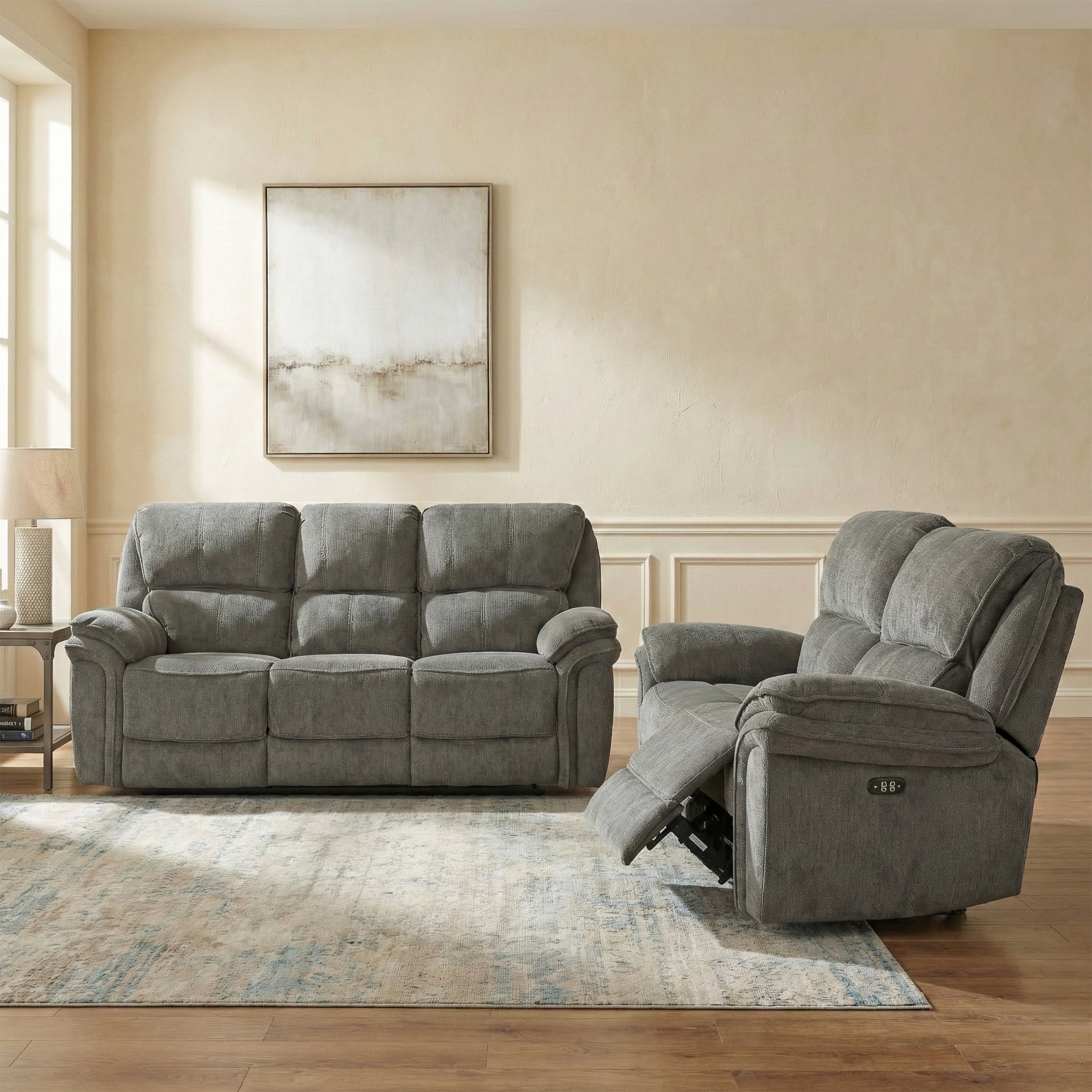 Westbury Electric Reclining 3+2 Suite Stone
