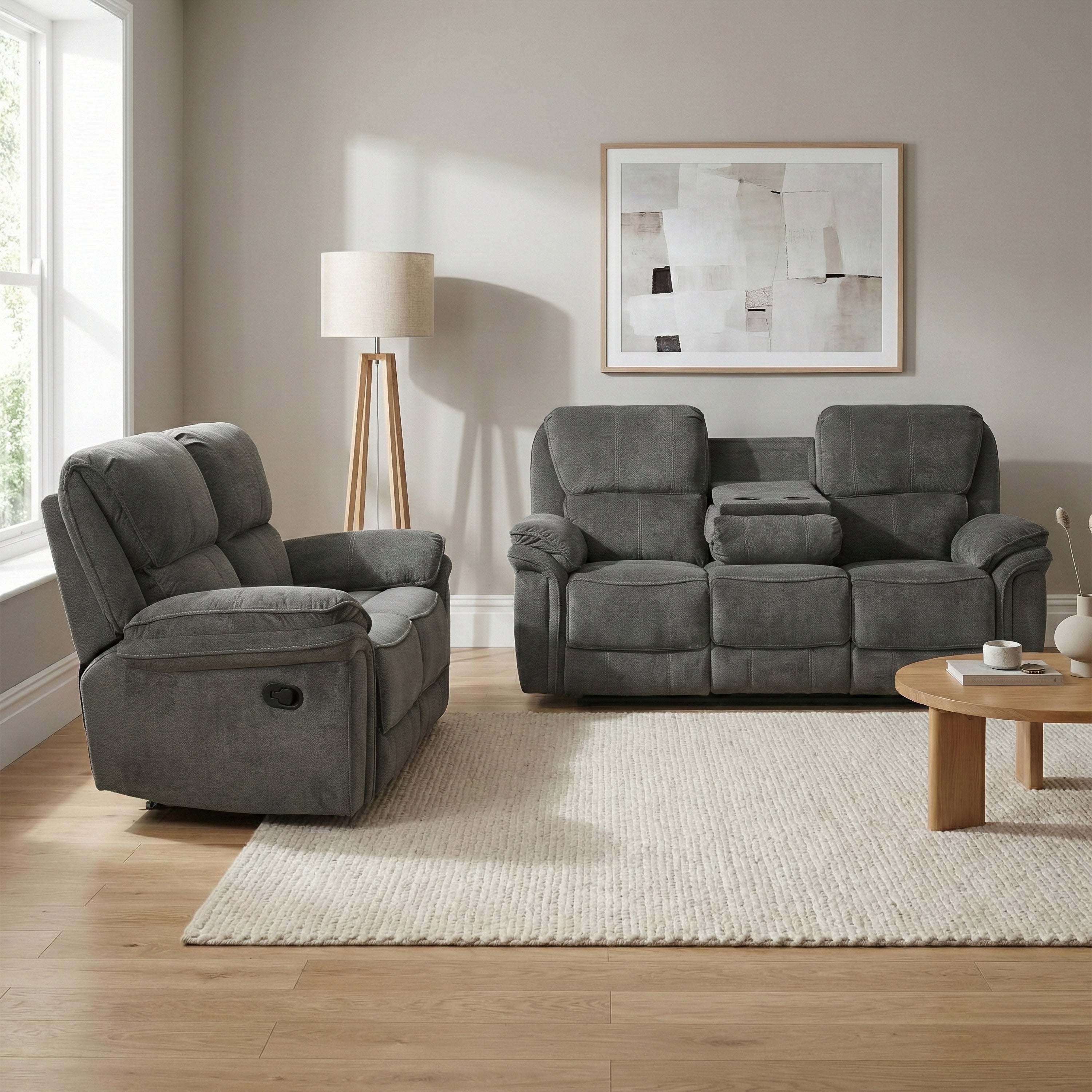 Westbury Manual Reclining 3+2 Suite Stone