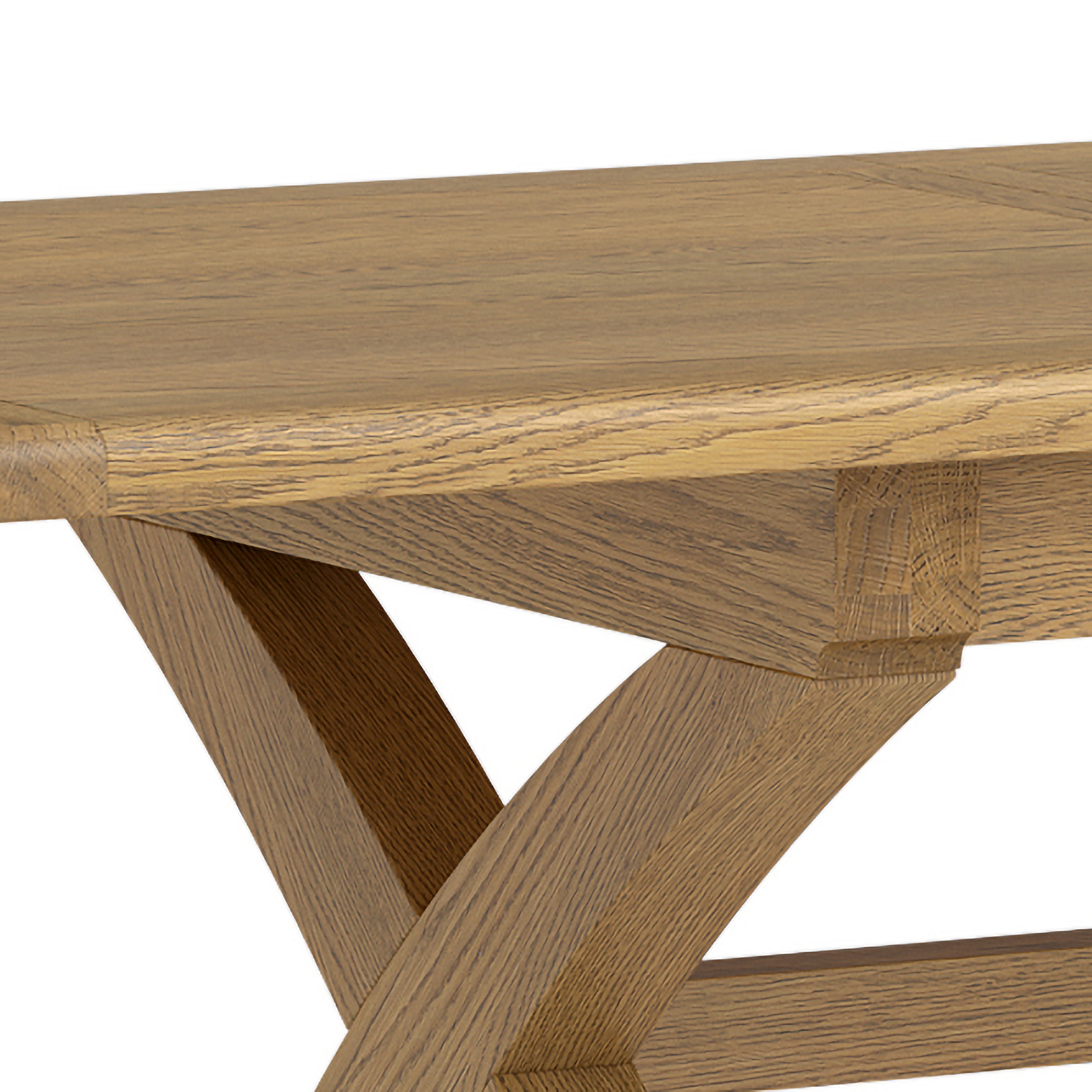 Dorchester Oak Cross Leg Dining Table 200cm Extension