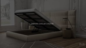 Horizon Fabric Mirrored Bed