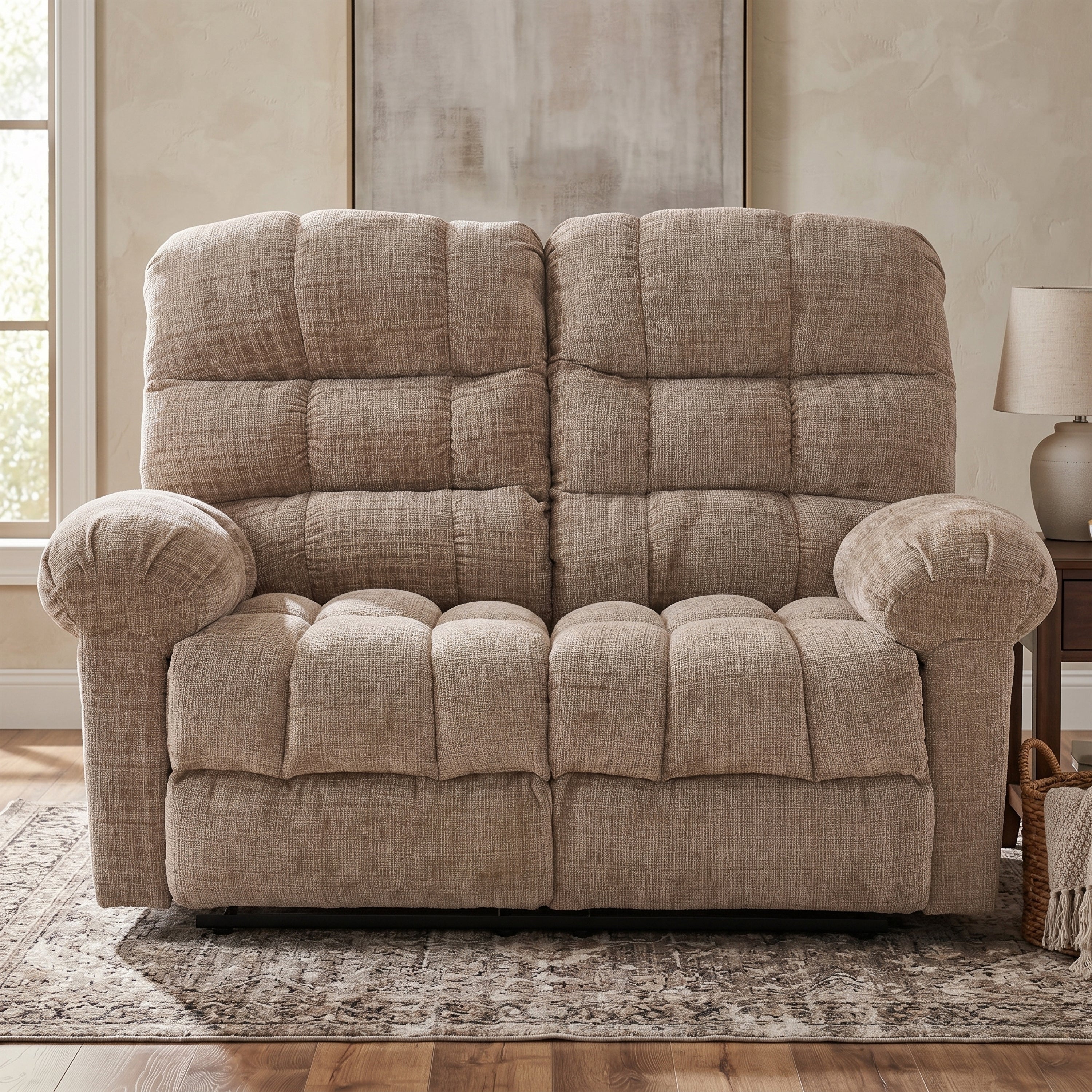Cloud 2 Seater Recliner Beige