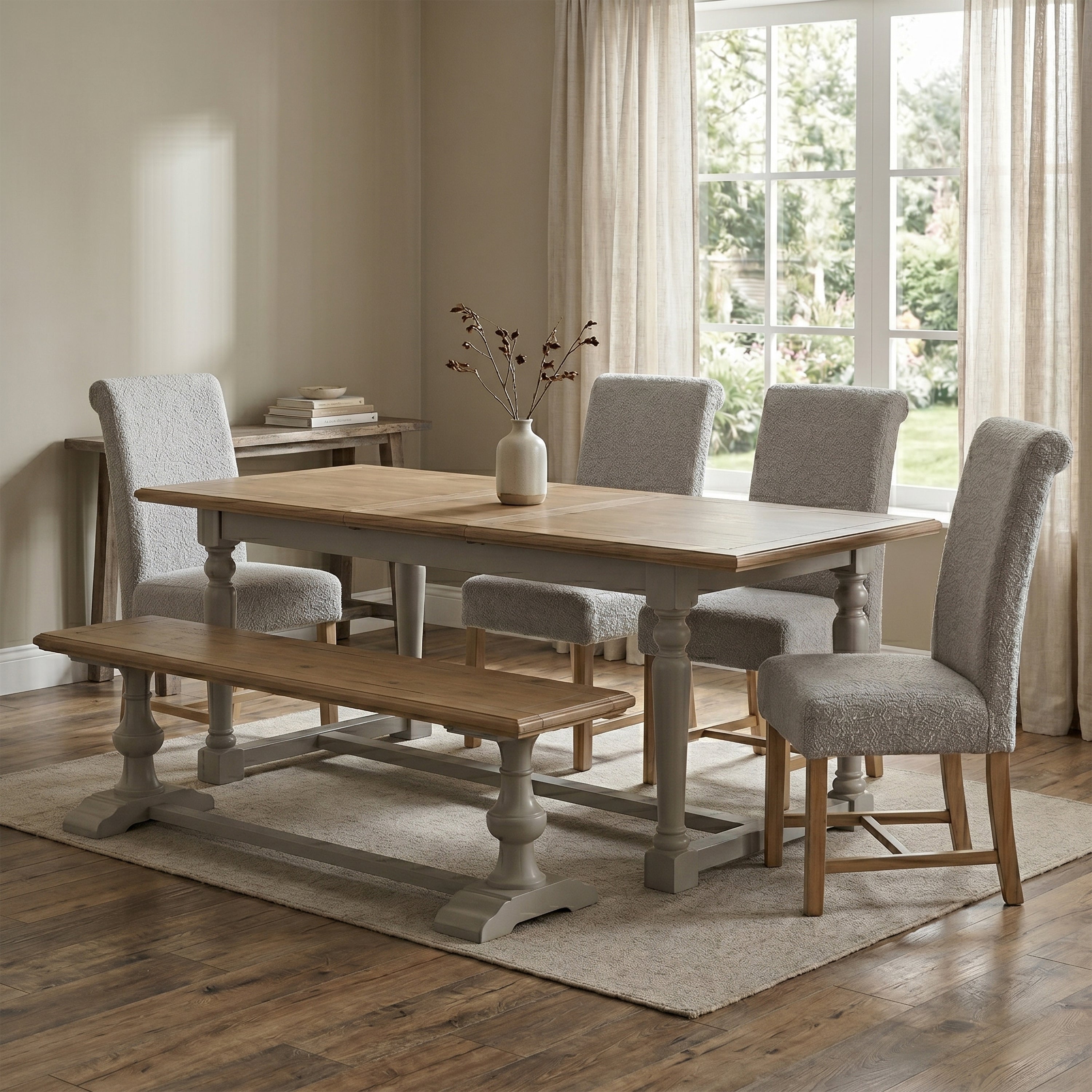 Chateau Painted 200/250cm Dining Set