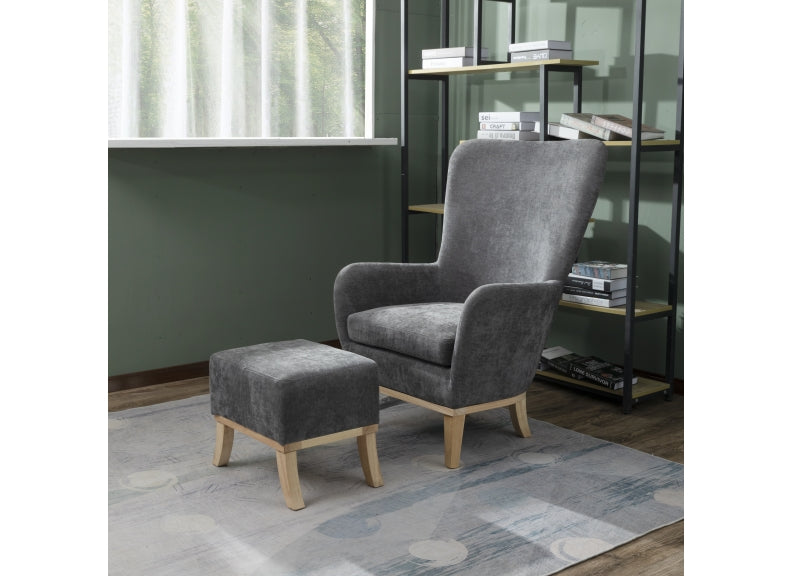 Occasional 1986 Occasional Chairs W/Footstools