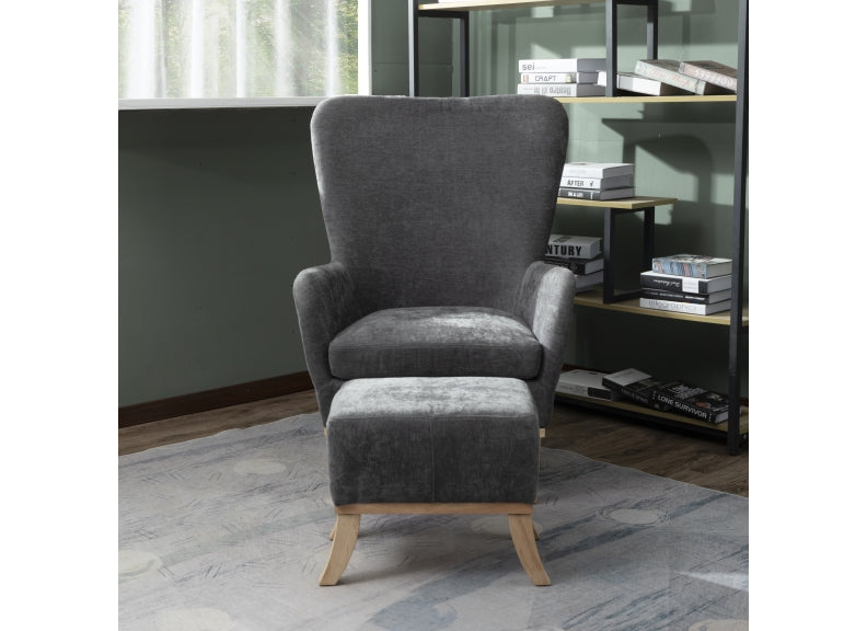 Occasional 1986 Occasional Chairs W/Footstools