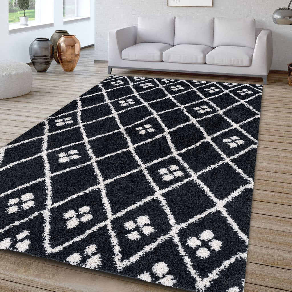 Milo Rug Black 04 L 160 x 220 EXPRESS DELIVERY 3-5 DAYS