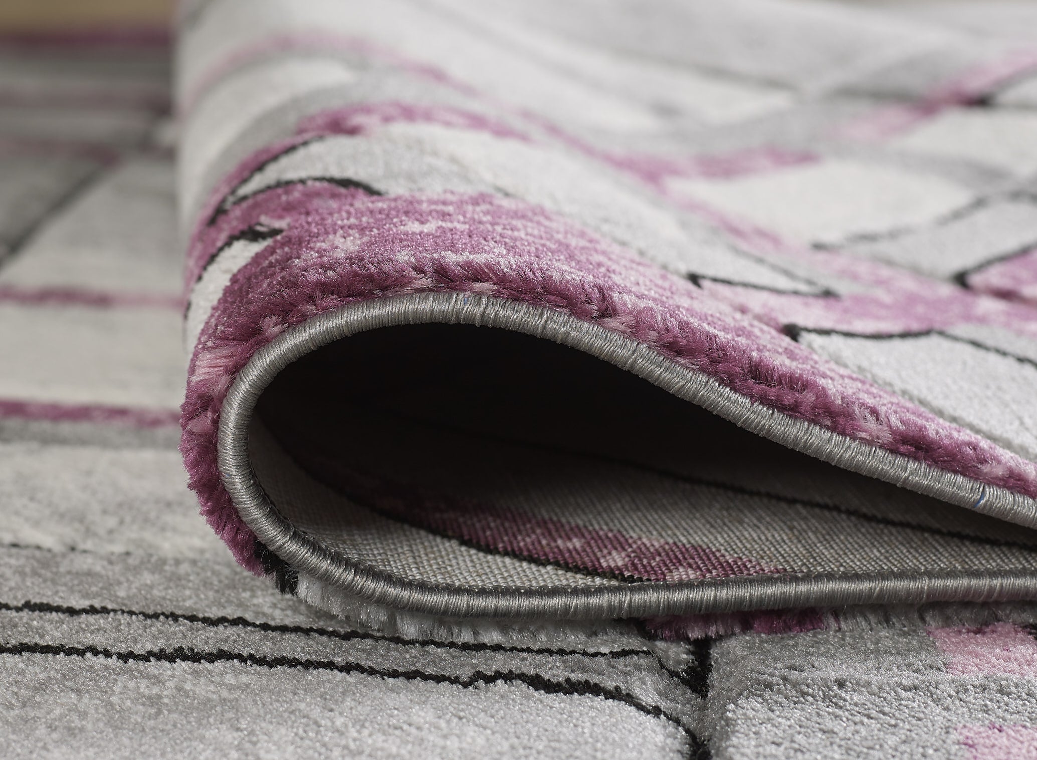 Accra Grey Lilac Rug 160x220cm - Express Delivery in 3-5 Days